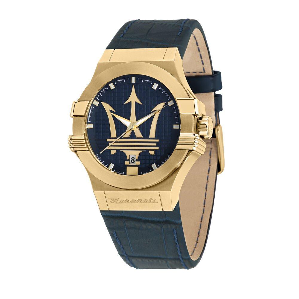 Gold/Blue - Maserati - Men's Potenza Quartz Analogue Watch - 1