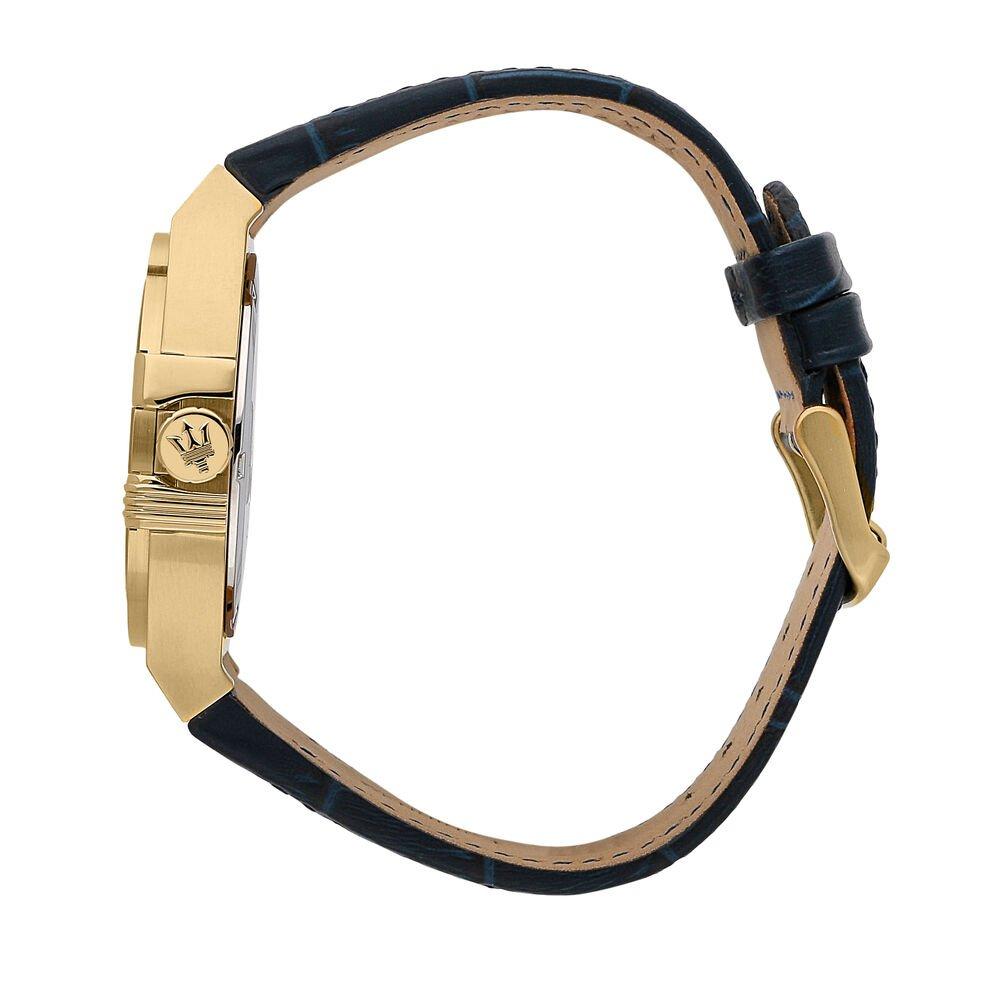 Gold/Blue - Maserati - Men's Potenza Analogue Quartz Watch - 2