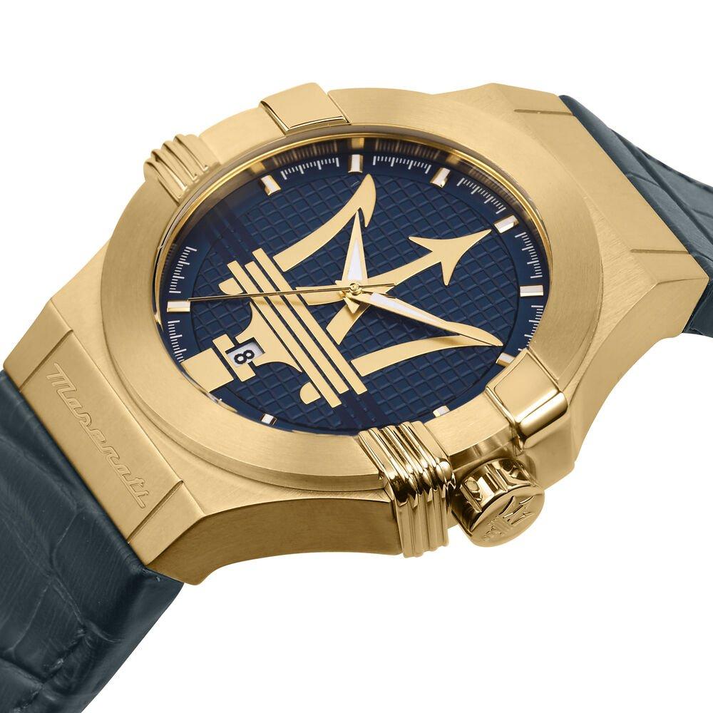 Gold/Blue - Maserati - Men's Potenza Analogue Quartz Watch - 5