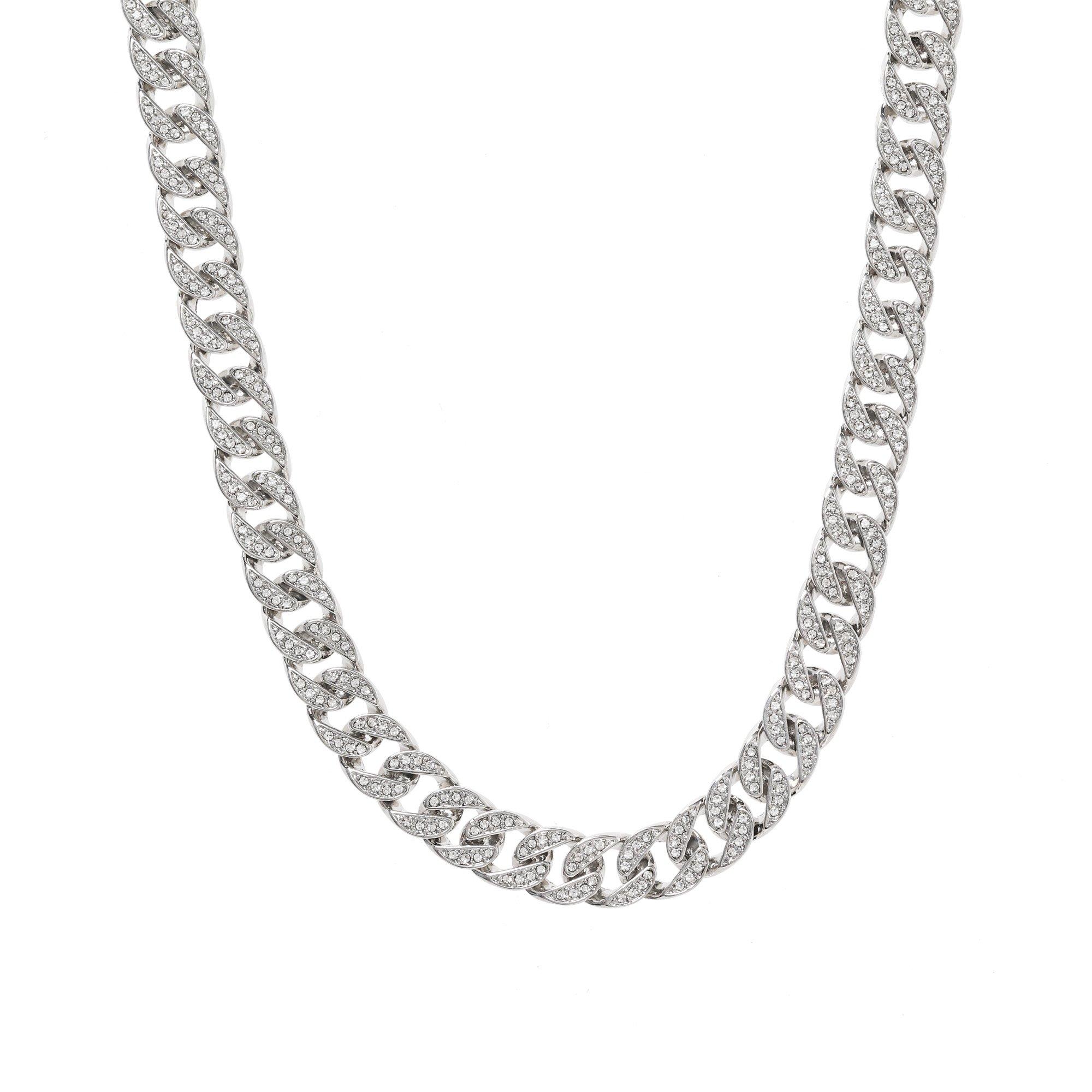 Rdium/Crystl - Fabric - Crystal Chain Necklace - 2