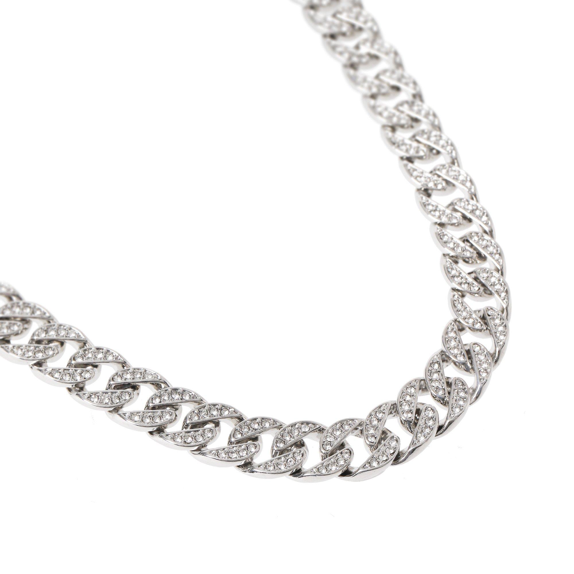 Rdium/Crystl - Fabric - Crystal Chain Necklace - 3