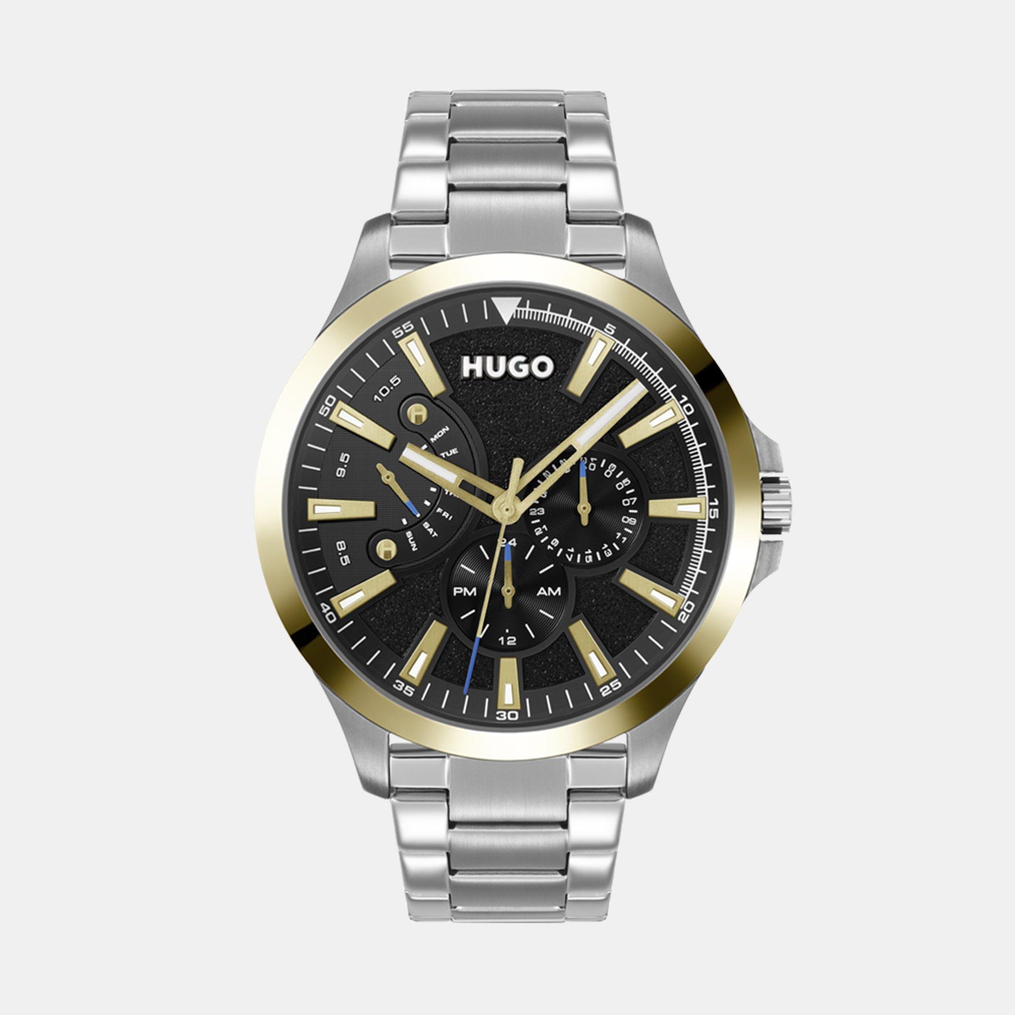 Silver - Hugo - Gents HUGO #LEAP Bracelet Watch - 1