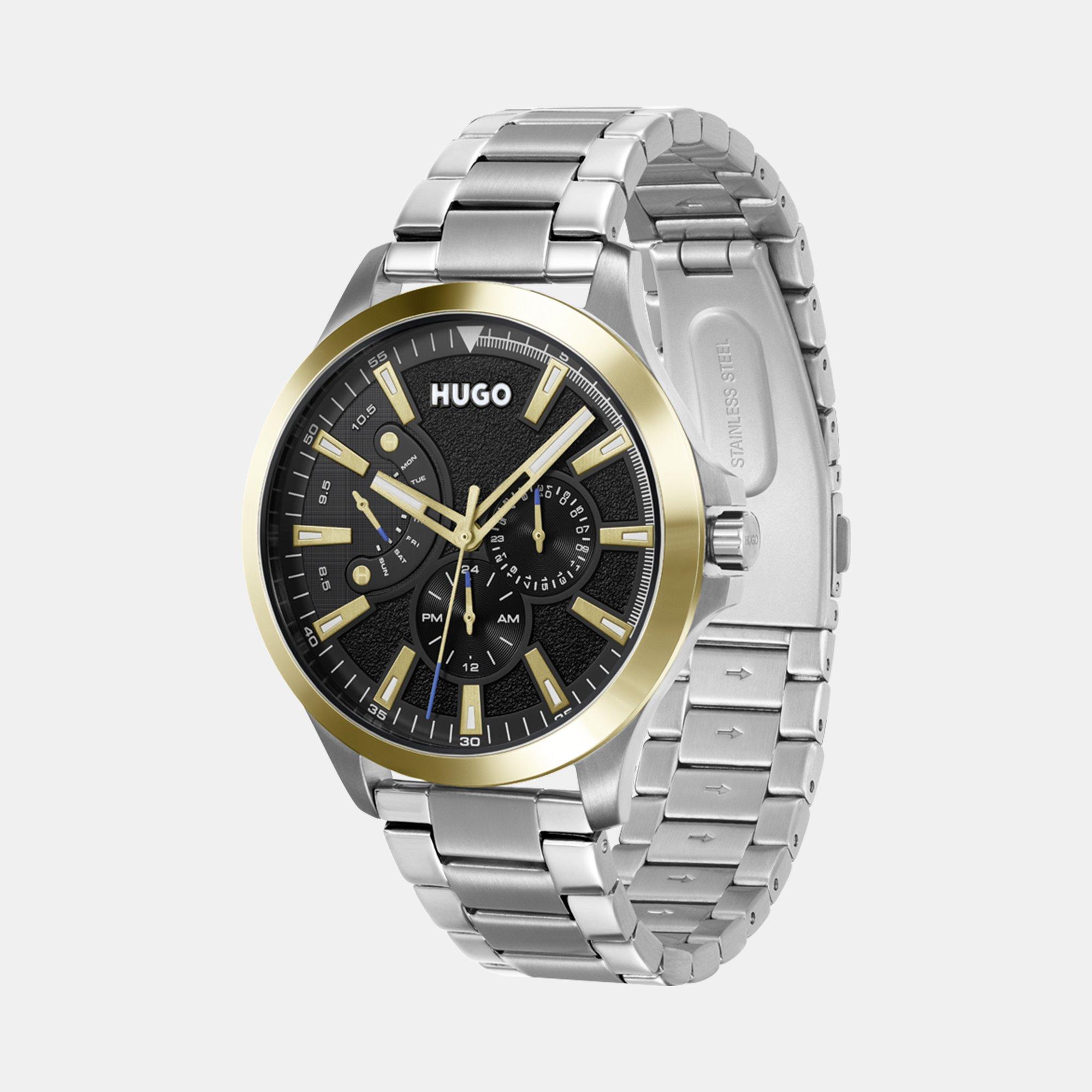 Silver - Hugo - Gents HUGO #LEAP Bracelet Watch - 3