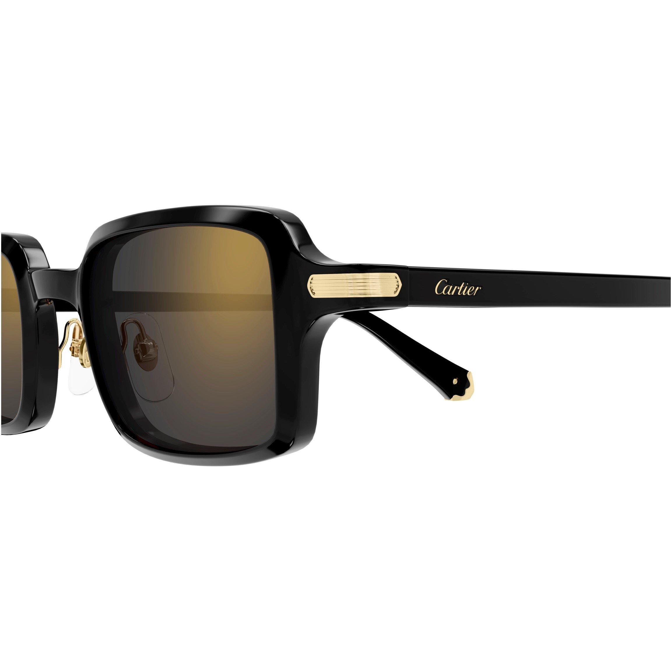 Black/Grey - Cartier - Cartier CT0539S Square Sunglasses - 3