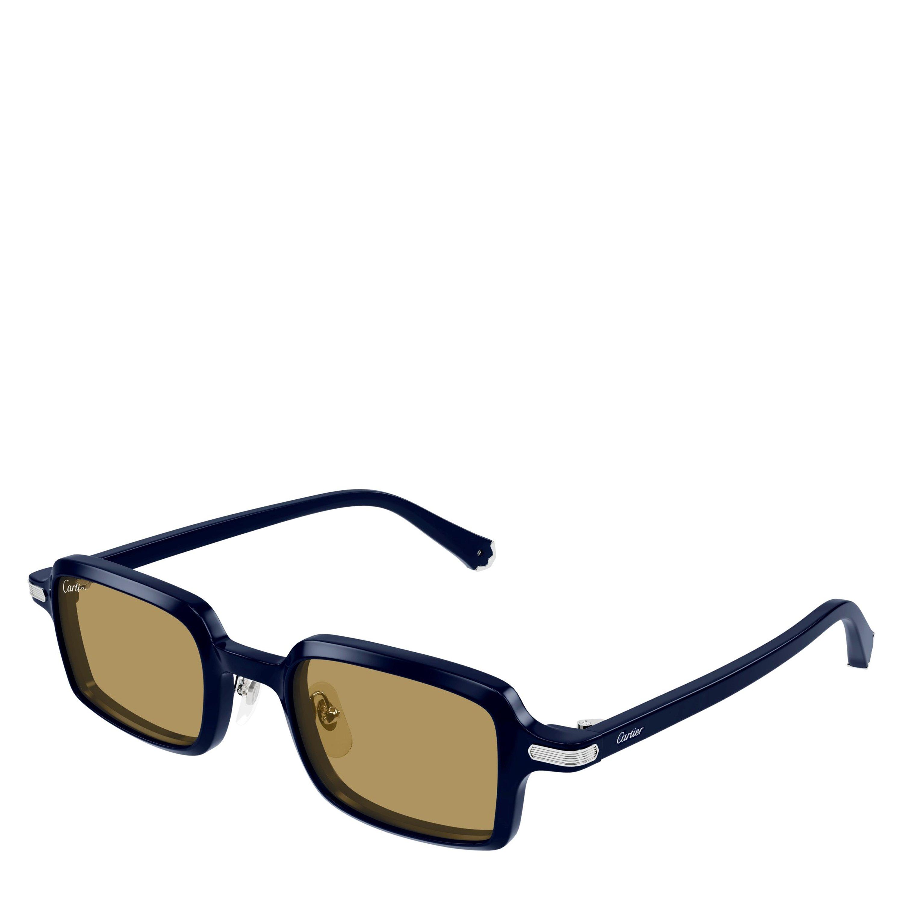 Blue/Brown - Cartier - Cartier CT0539S Mens Square Sunglasses - 1
