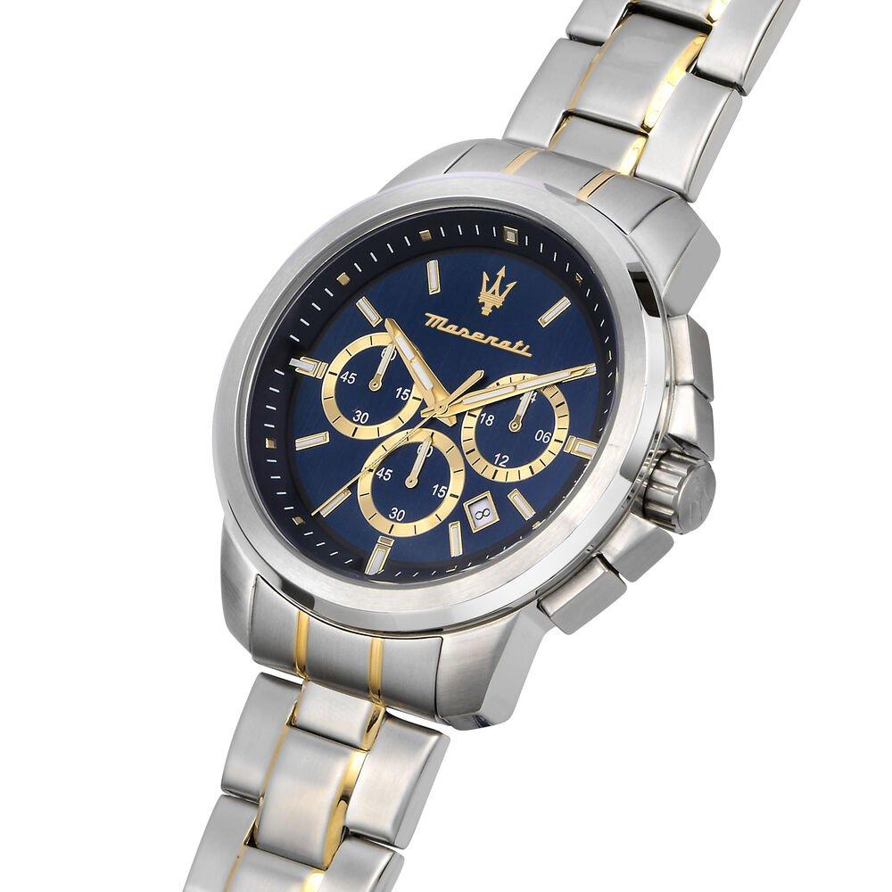 Blauw/Zilver - Maserati - Men's Successo Quartz Analogue Watch - 4