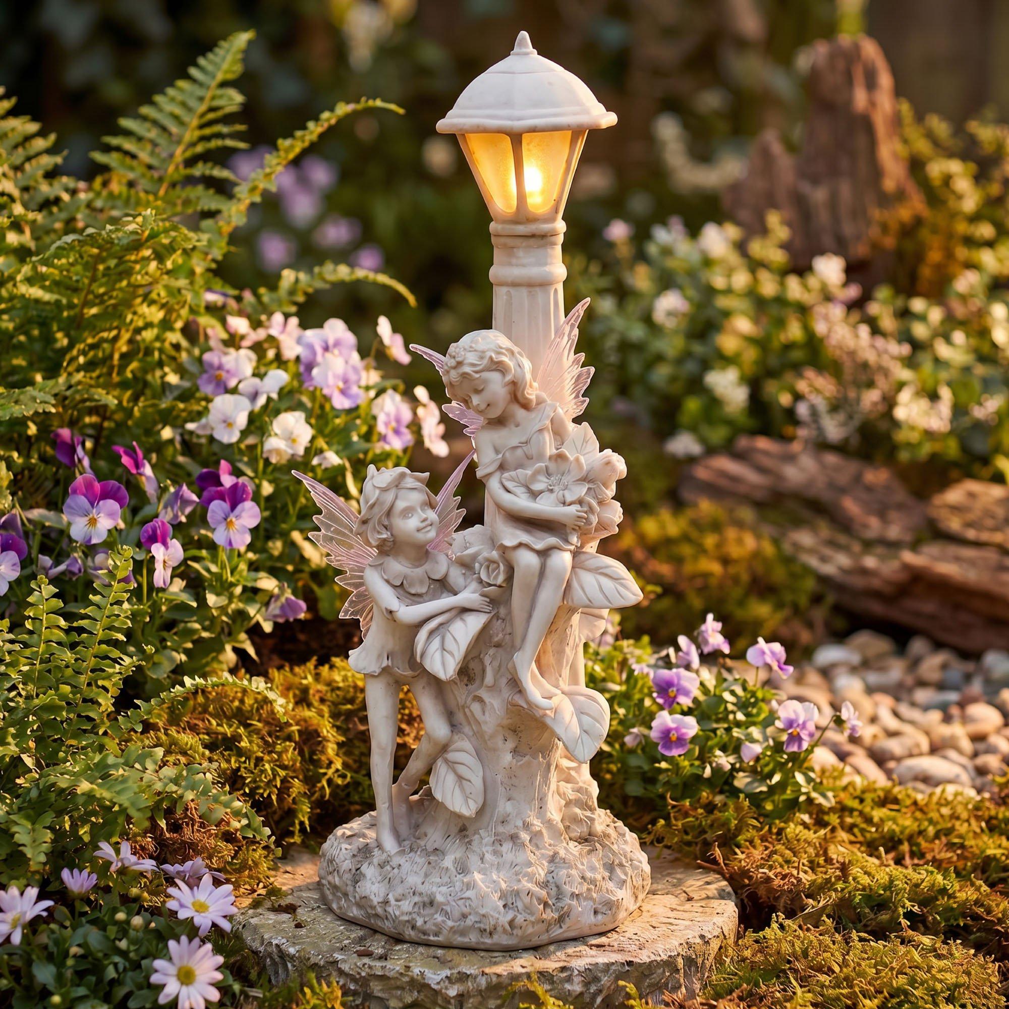 Stone - Streetwize - Solar Fairies Under Lamp Post - 1
