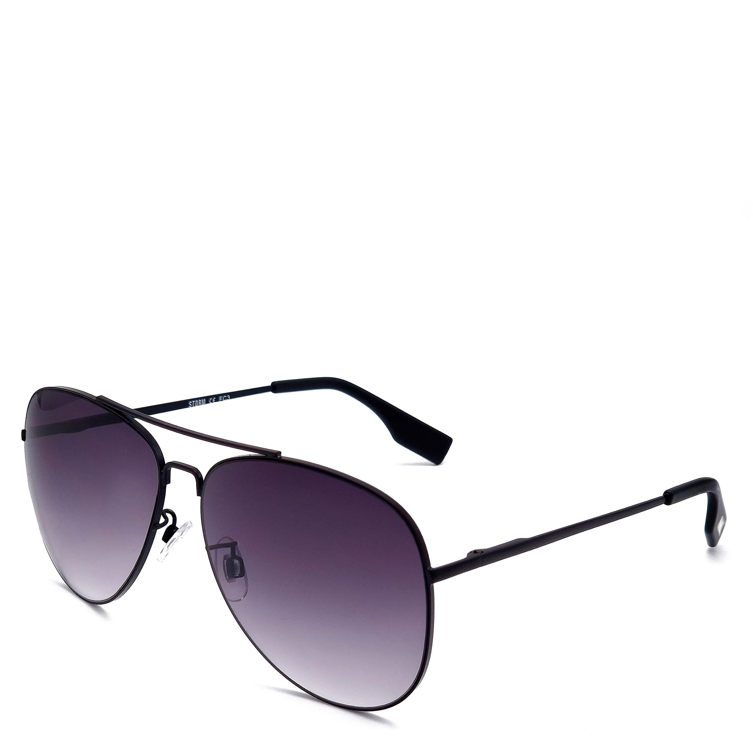Black - Storm - Men's Aviator Sunglasses - 1