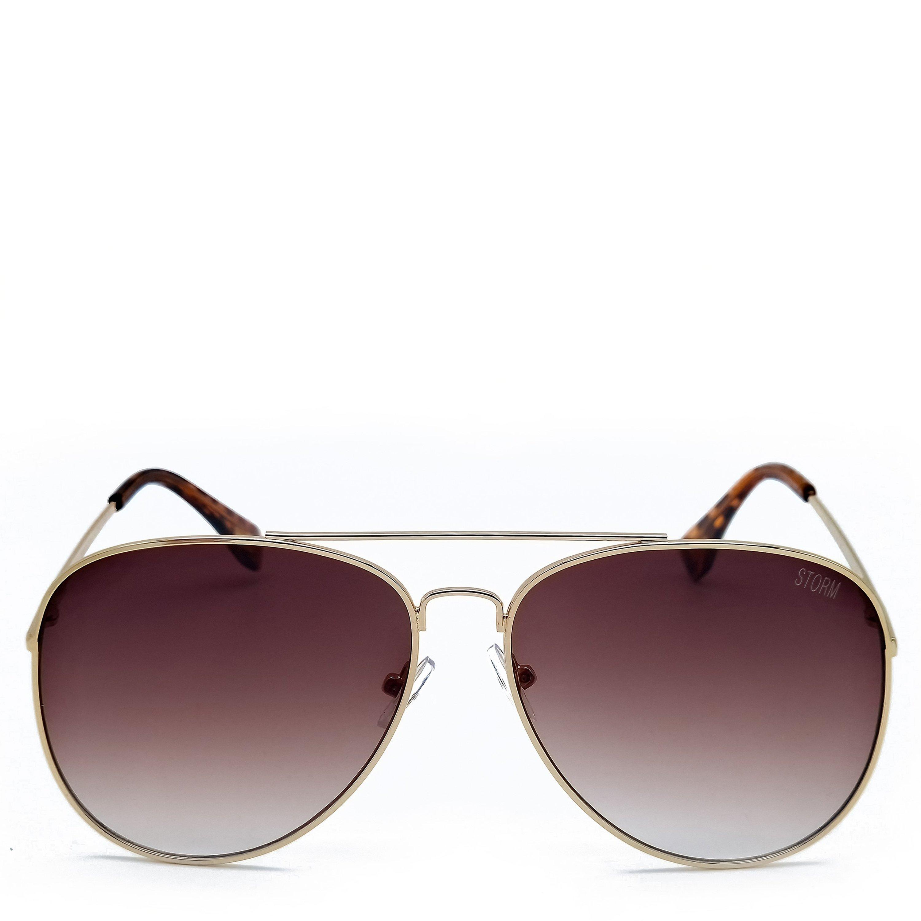 Gold - Storm - Men's Aviator Sunglasses - 2