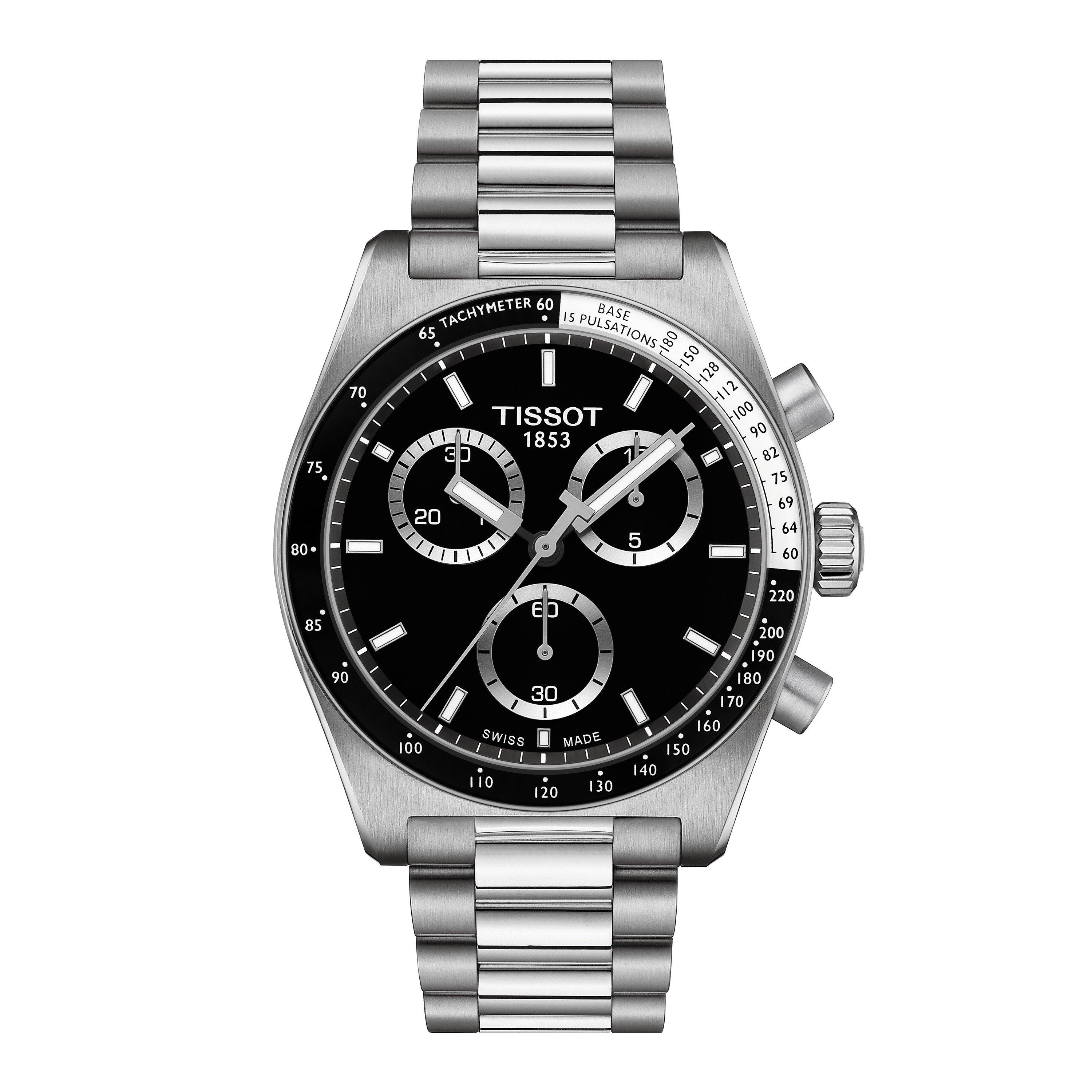 Tissot Men's Black Pr516 Chronograph 40mm Watch - Image 5