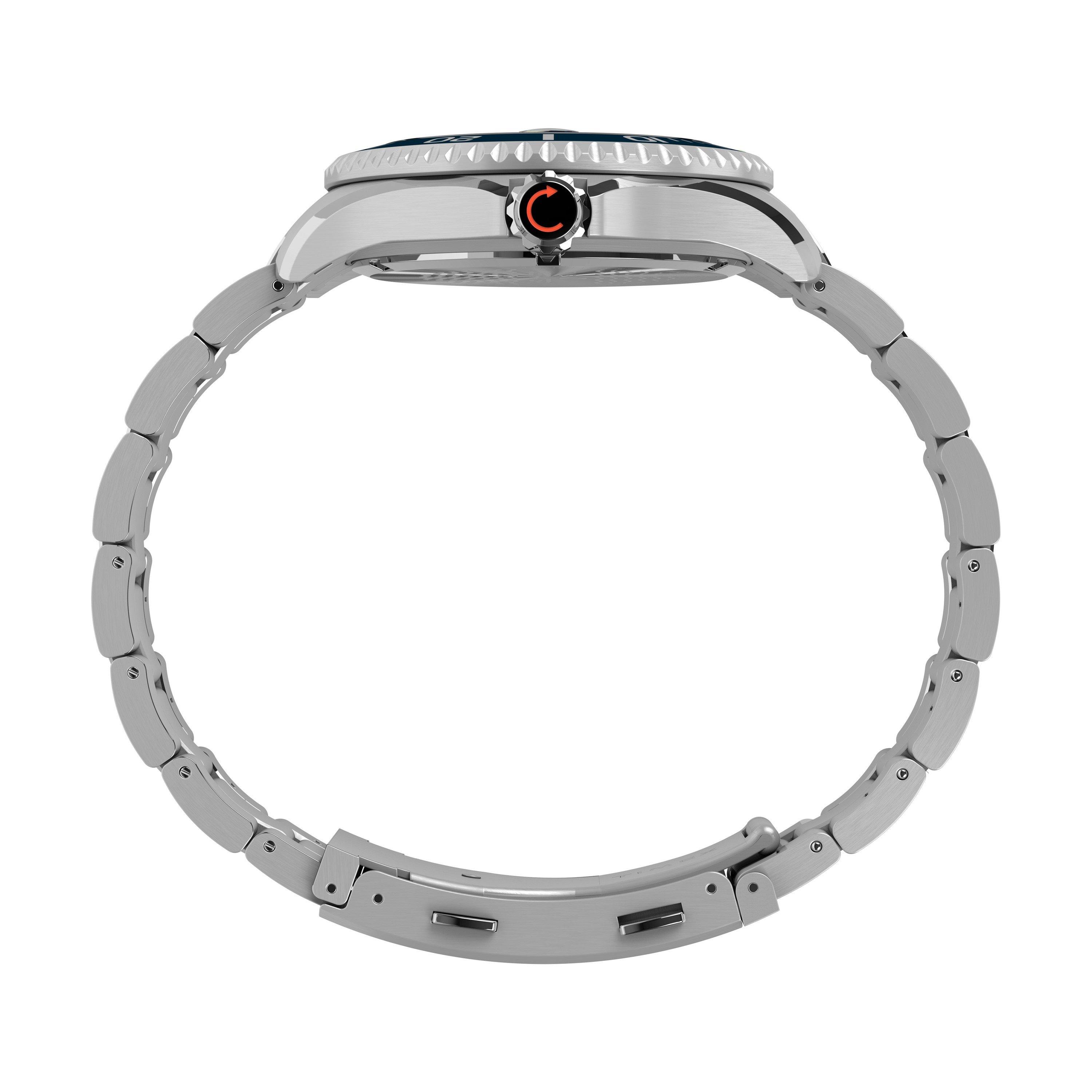 Blue/Silver - Timex - Men's Deepwater Analogue Quartz Watch - 3