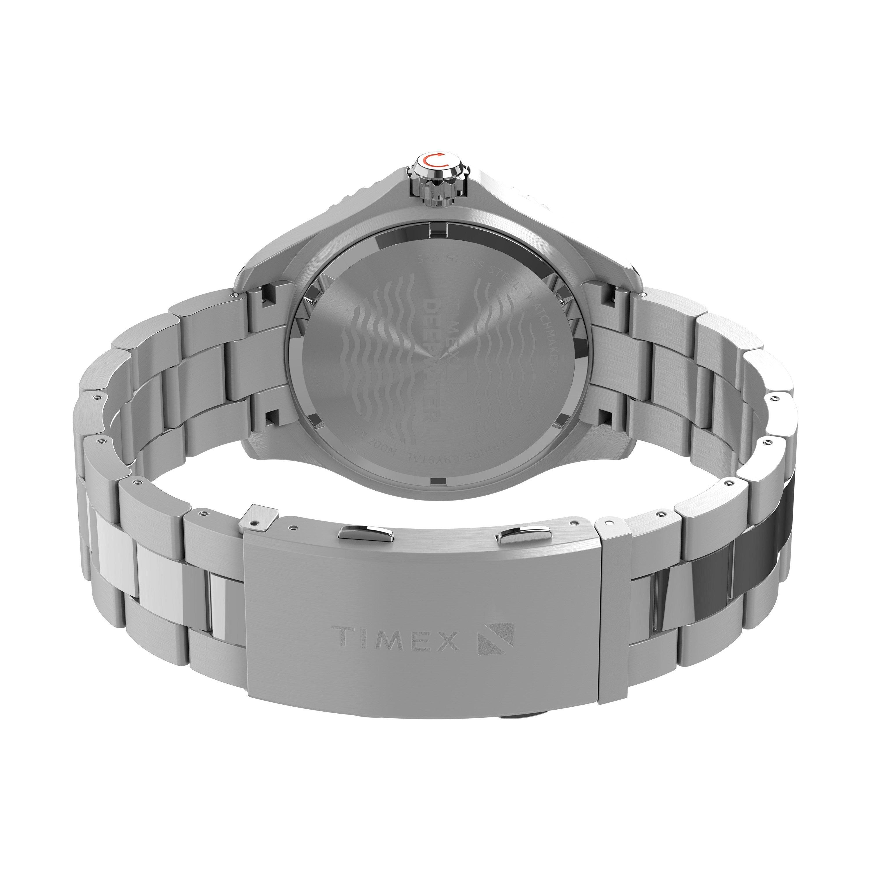 Black/Silver - Timex - Men's Deepwater Water Resistant Analogue Quartz Watch - 4
