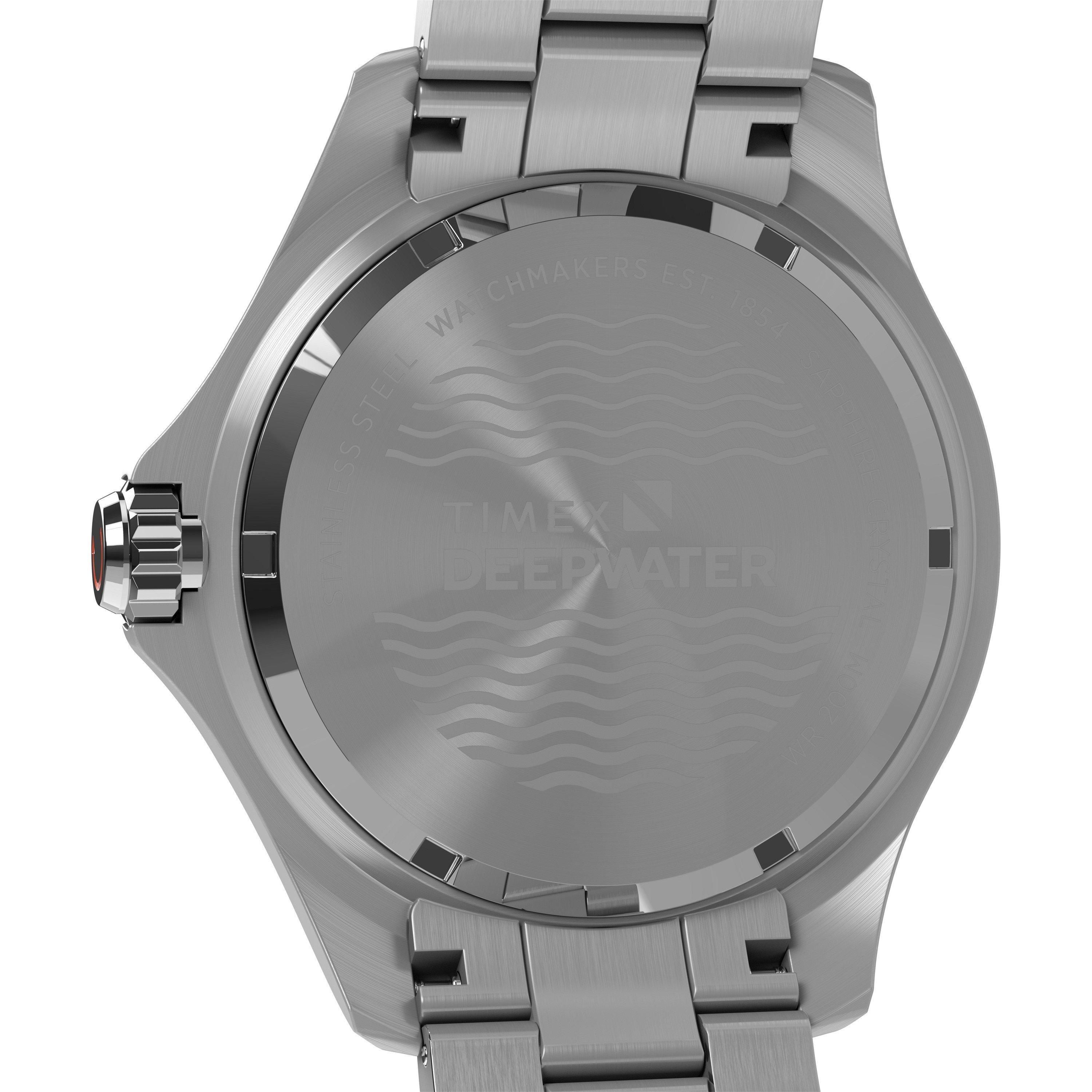 Black/Silver - Timex - Men's Deepwater Water Resistant Analogue Quartz Watch - 6