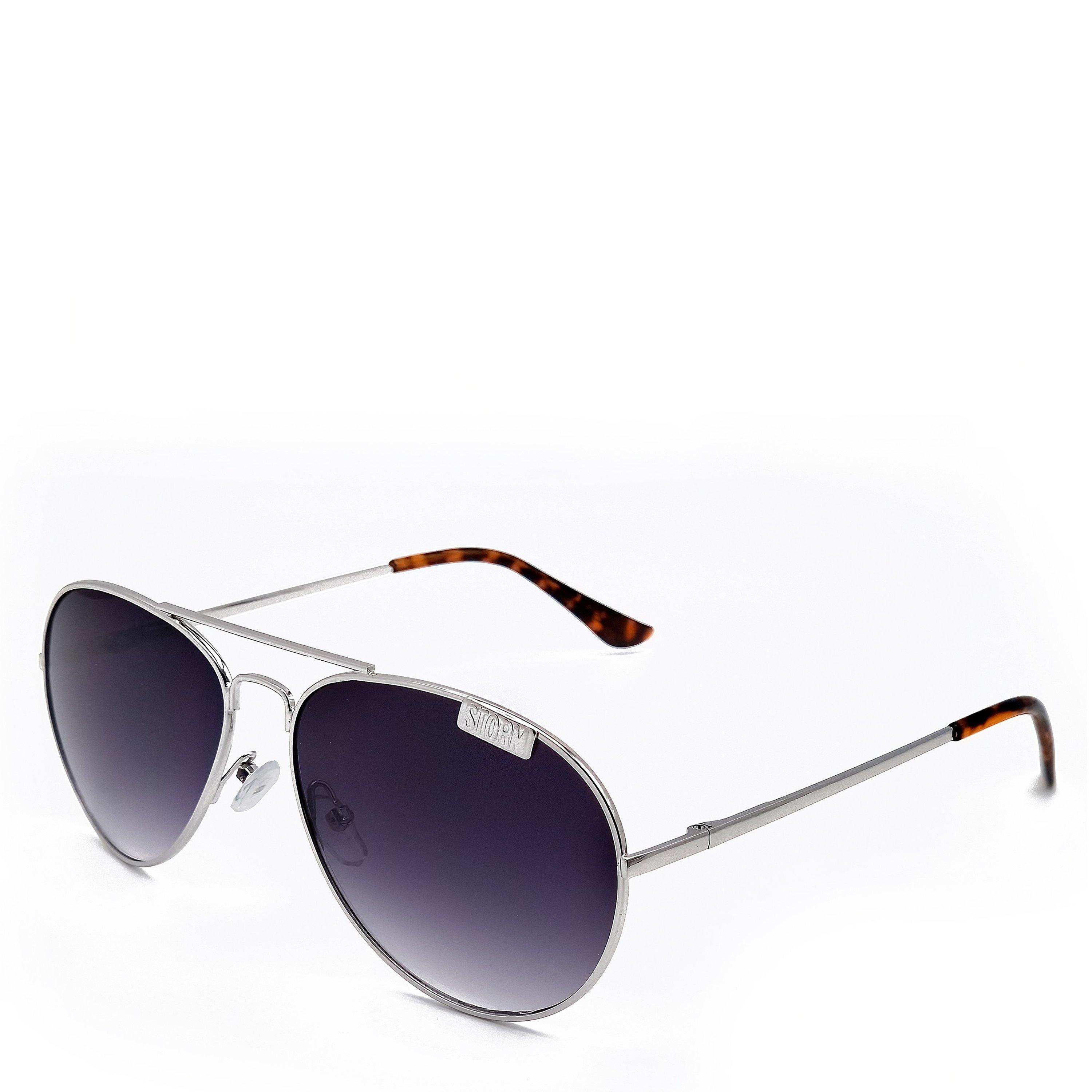 Silver - Storm - Women's Aviator Sunglasses - 1