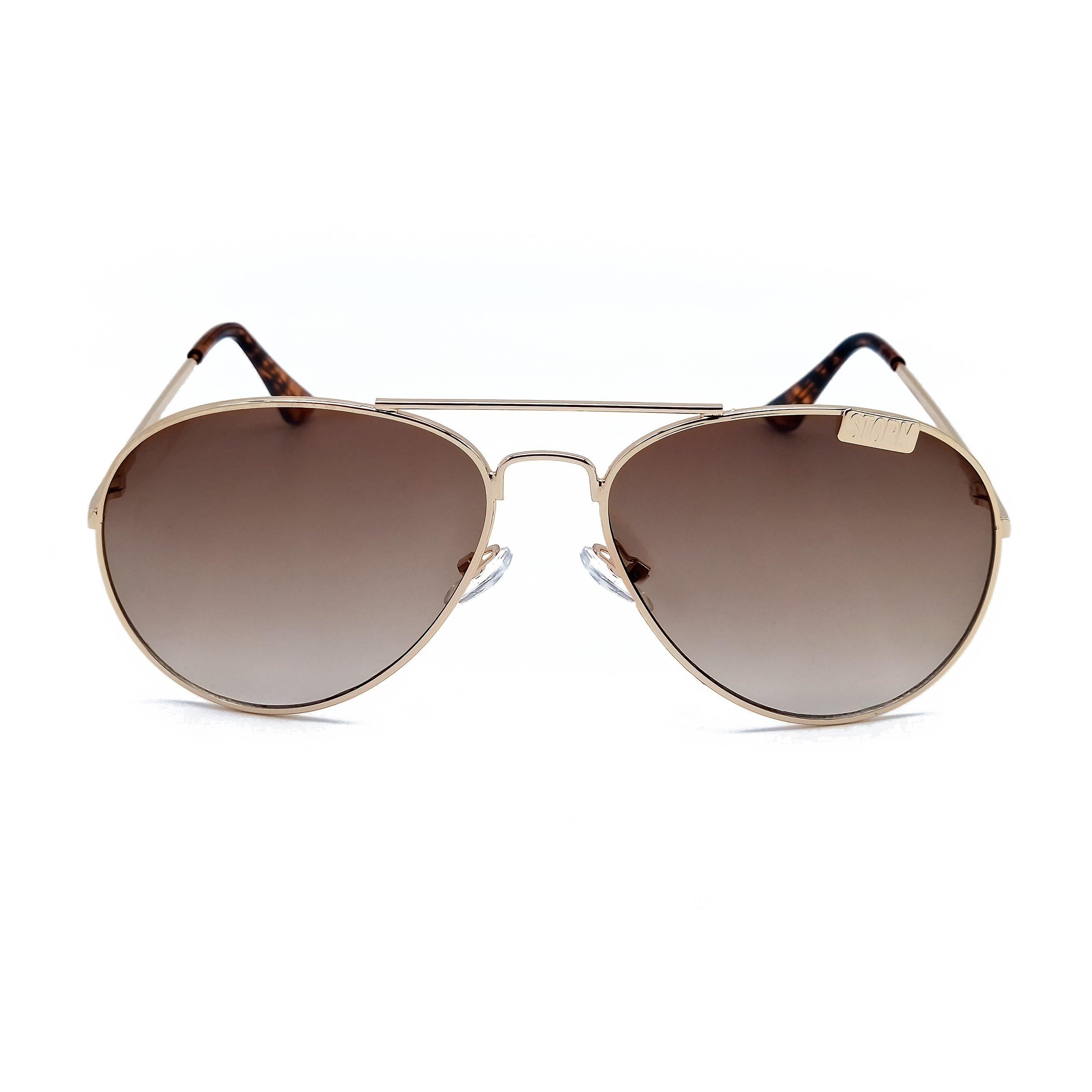 Gold - Storm - Women's Aviator Sunglasses - 2