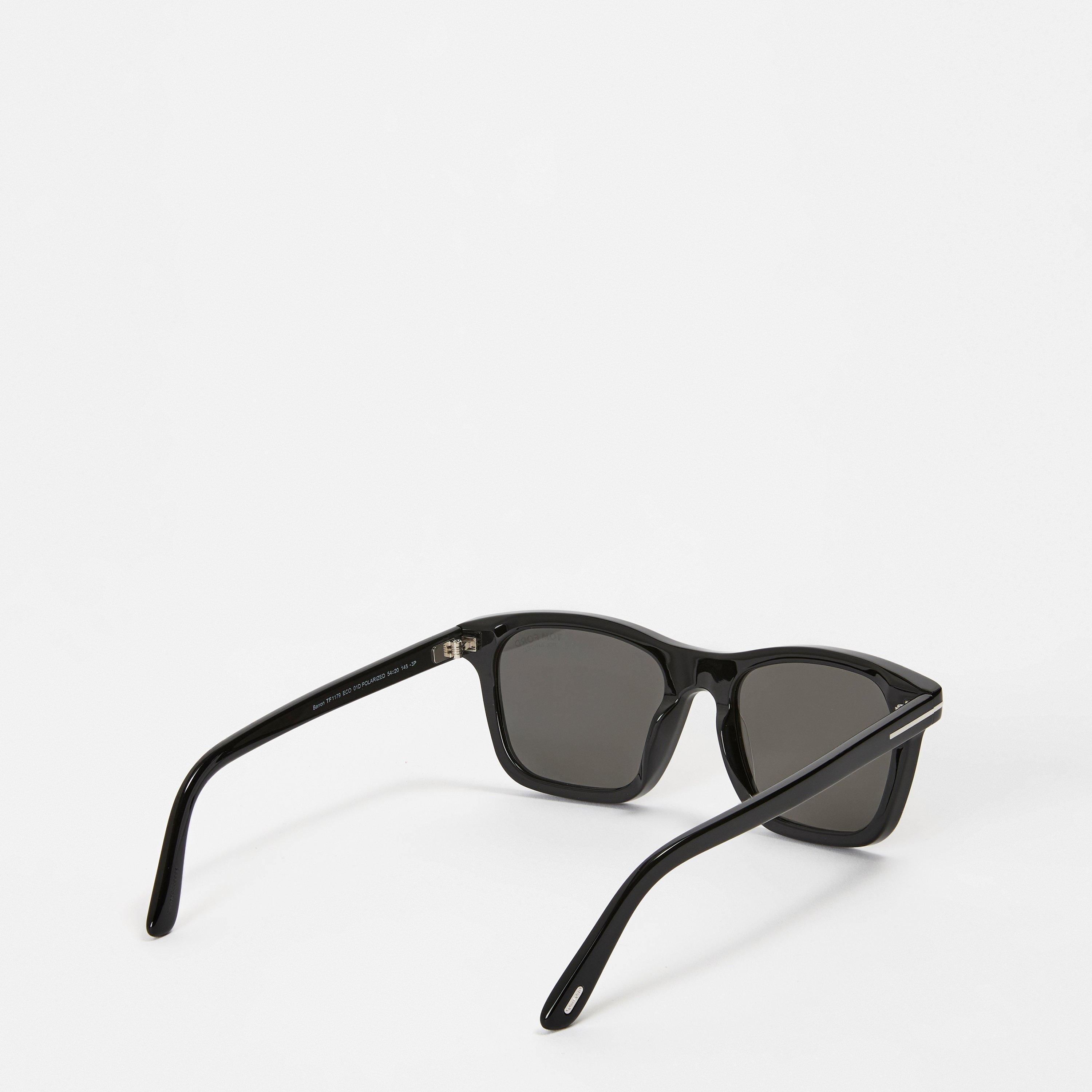 Shiny Black - Tom Ford - Men's Barron Square Sunglasses - 2