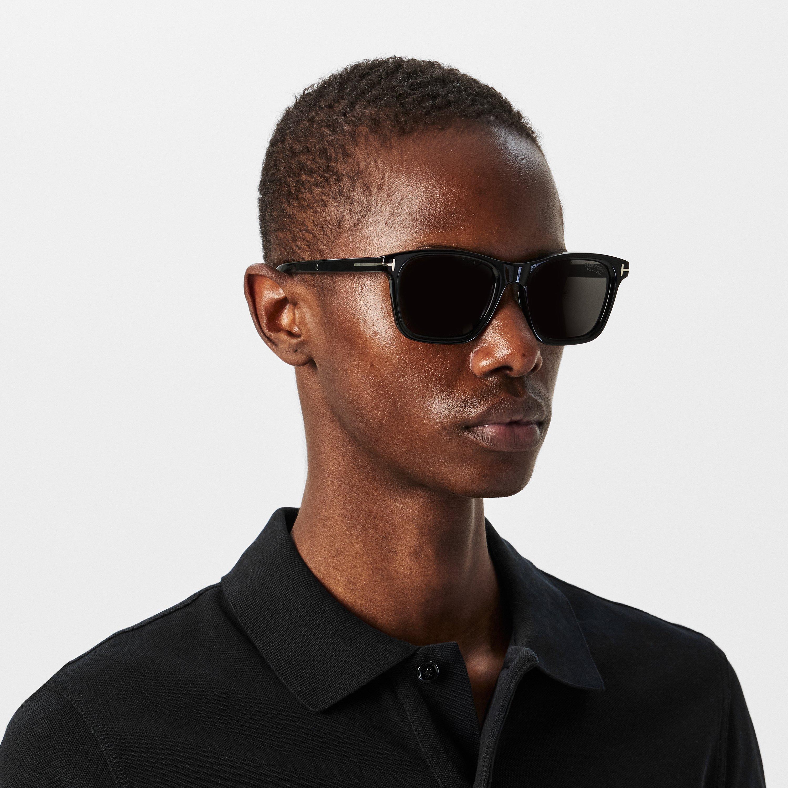 Shiny Black - Tom Ford - Men's Barron Square Sunglasses - 3