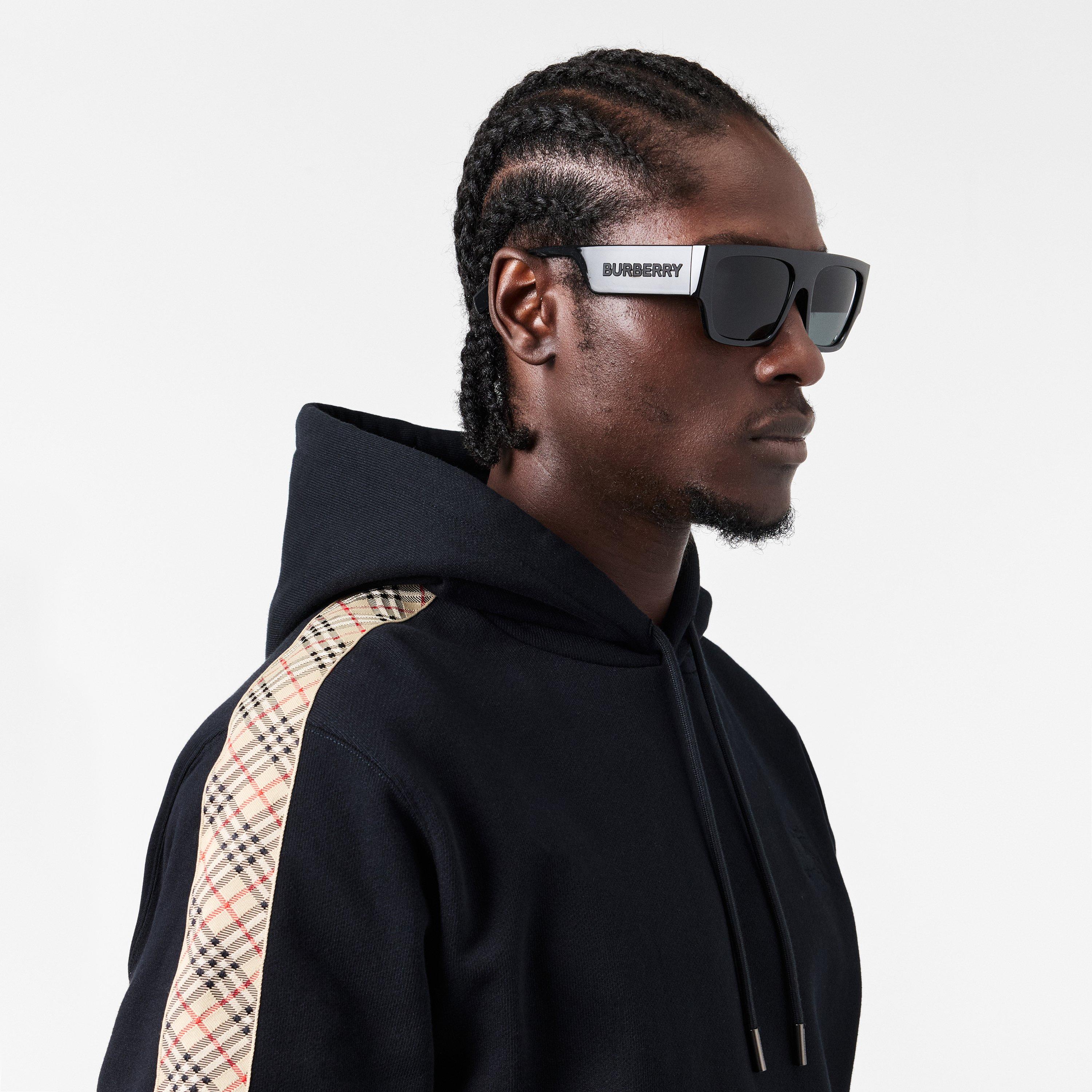 Black - Burberry - Square Sunglasses, Square Design - 3