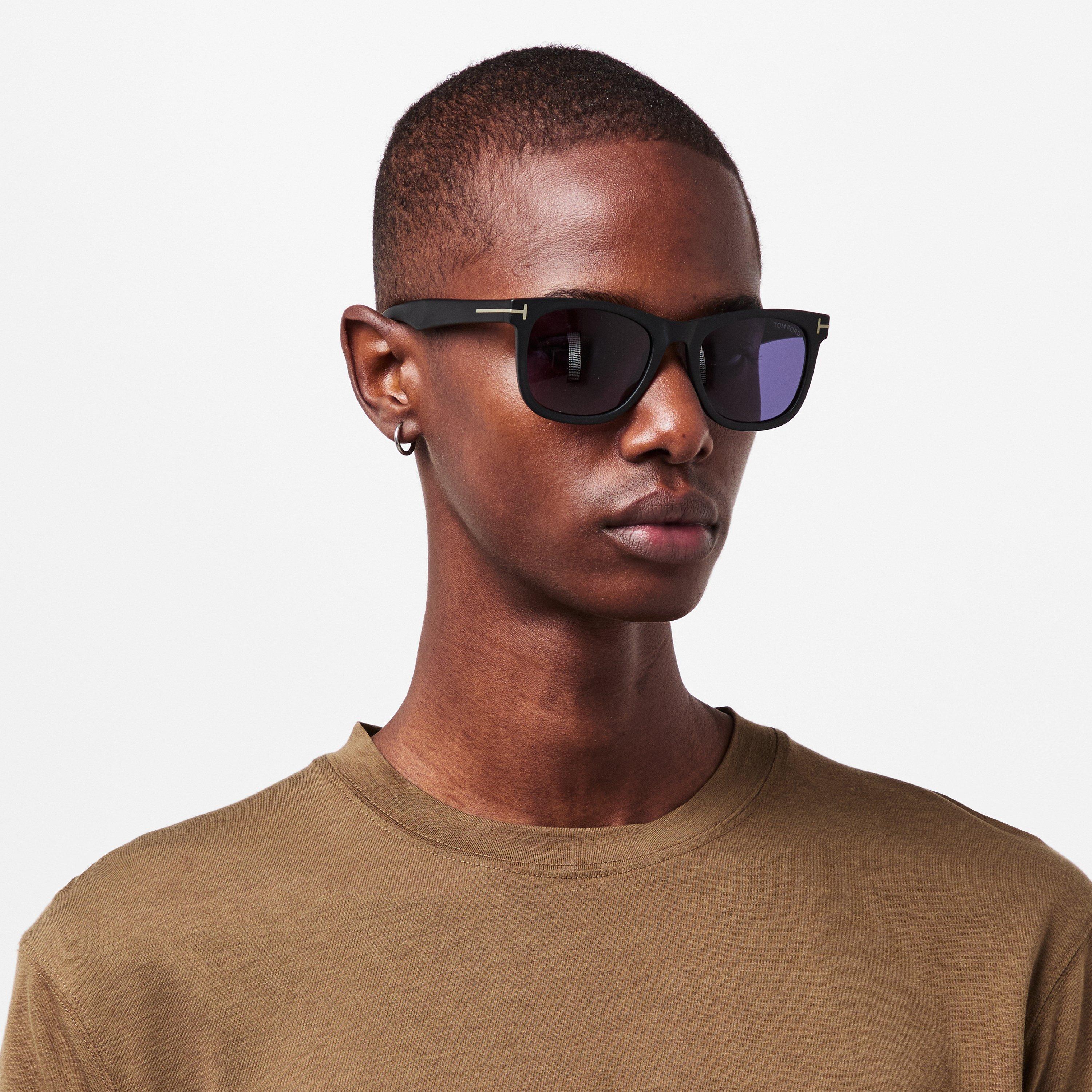 Matte Black - Tom Ford - Men's Kevyn Wayfarer Sunglasses - 3
