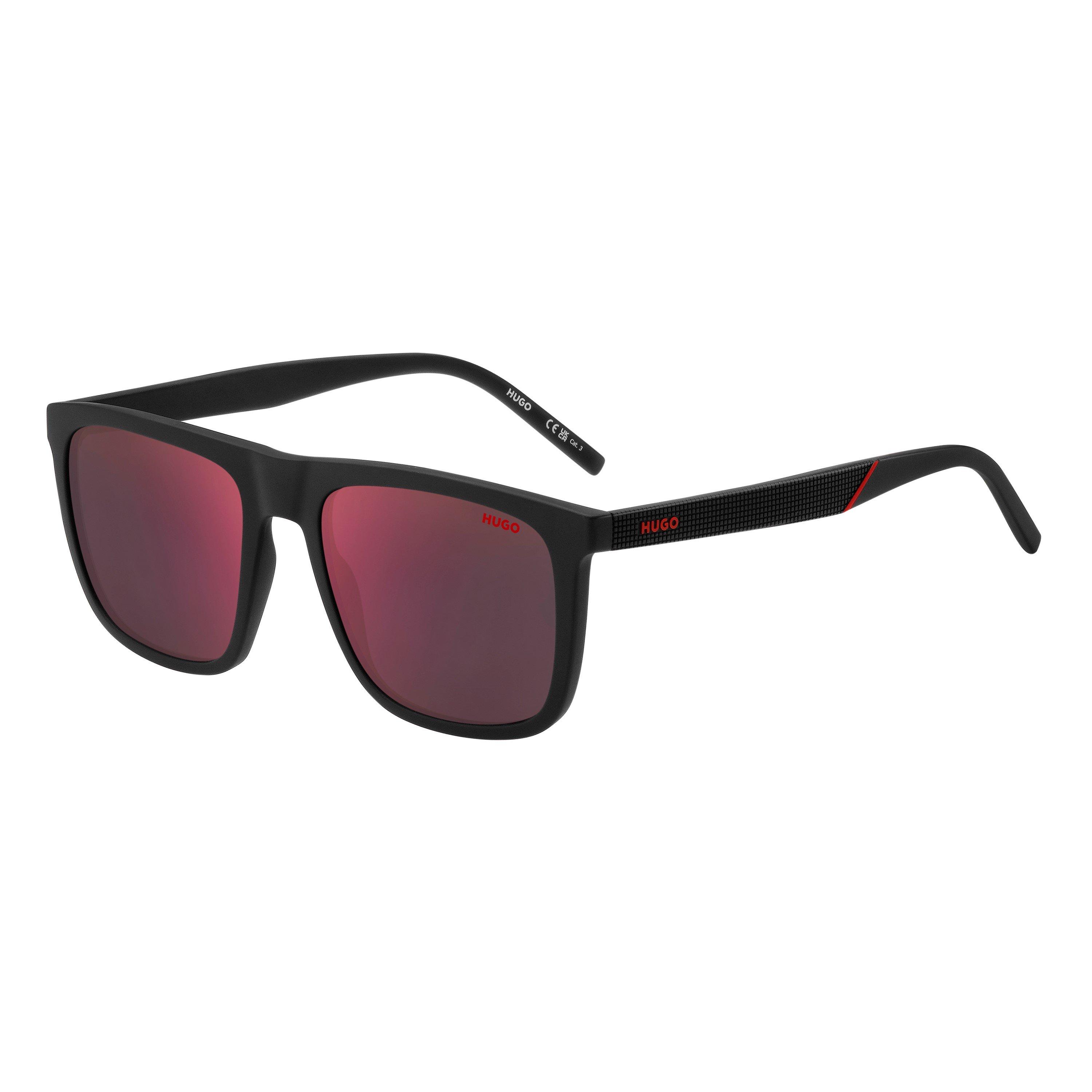 Black - Hugo - Men's Rectangle Sunglasses - 1