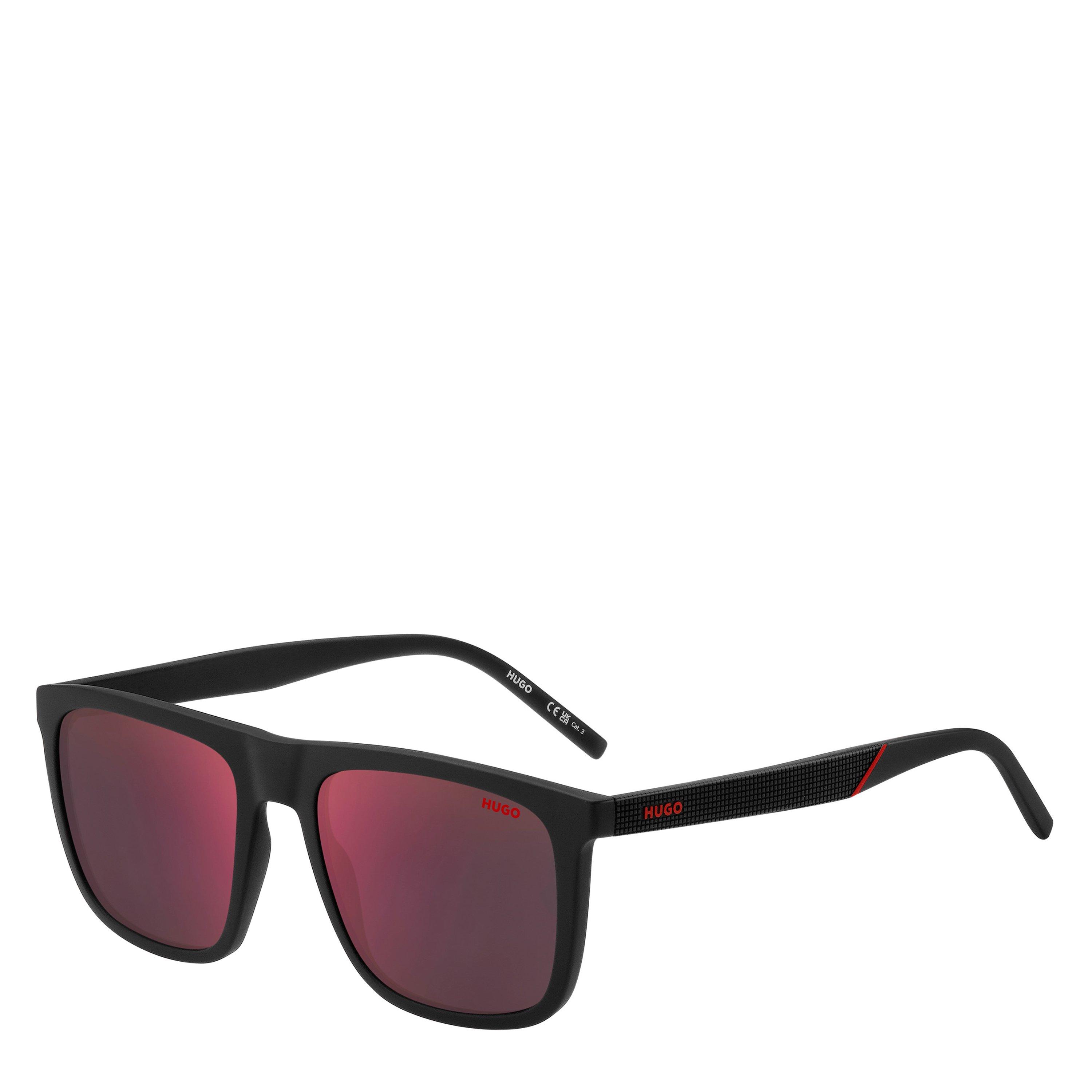Black - Hugo - Men's Rectangle Sunglasses - 1