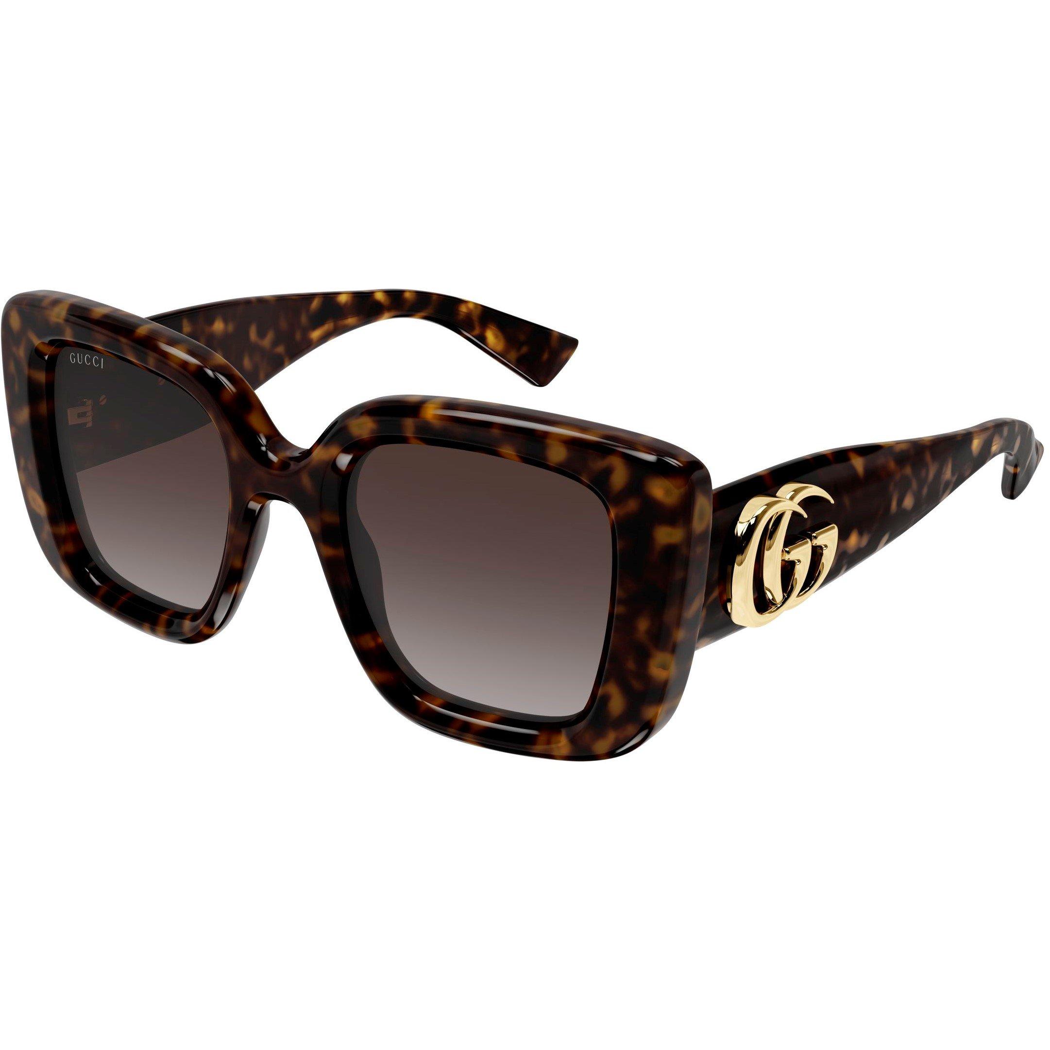 Havana/Brown - Gucci - Women's Square Sunglasses - 2