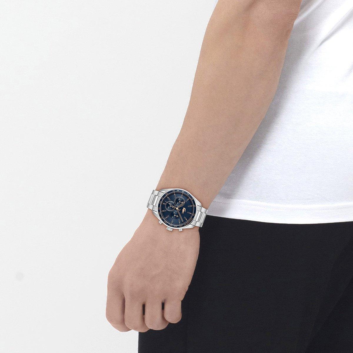 Blue - Lacoste - Lacoste Mens Boston Stainless Steel Chronograph Watch - 4