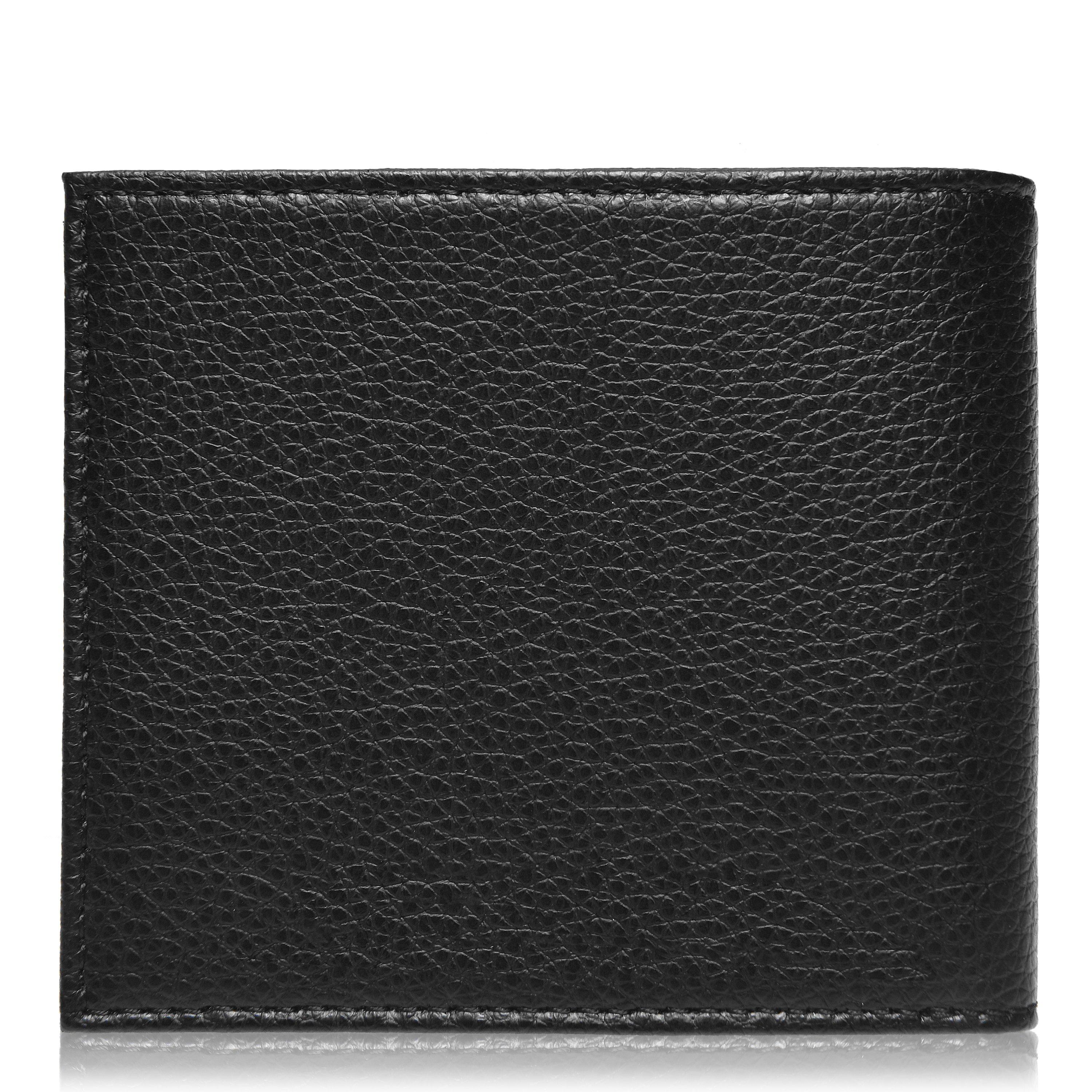 Black 80001 - Emporio Armani - Tumbled Leather Bifold Wallet - 2