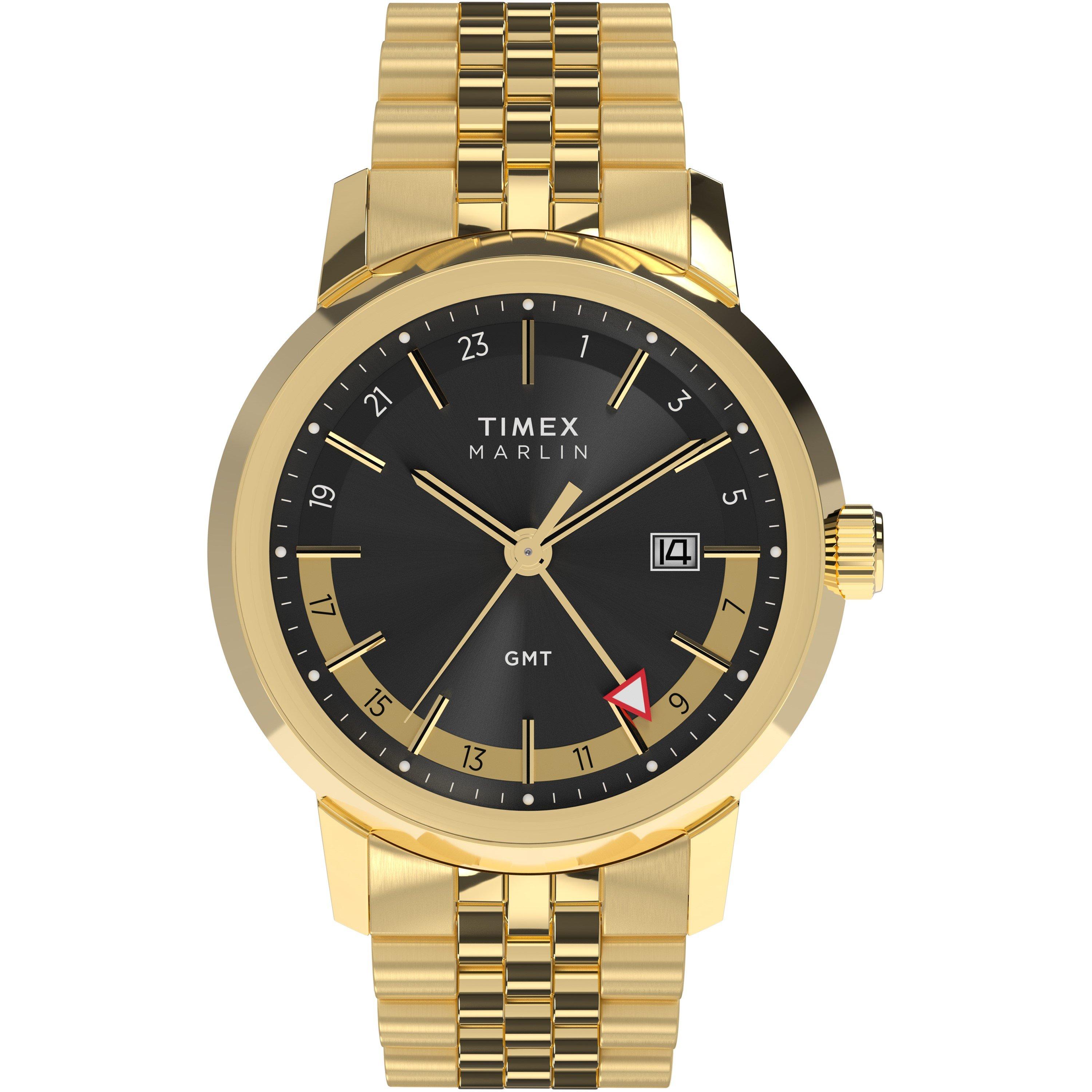 Preto/Dourado - Timex - Men's Marlin Analogue Quartz Watch - 1