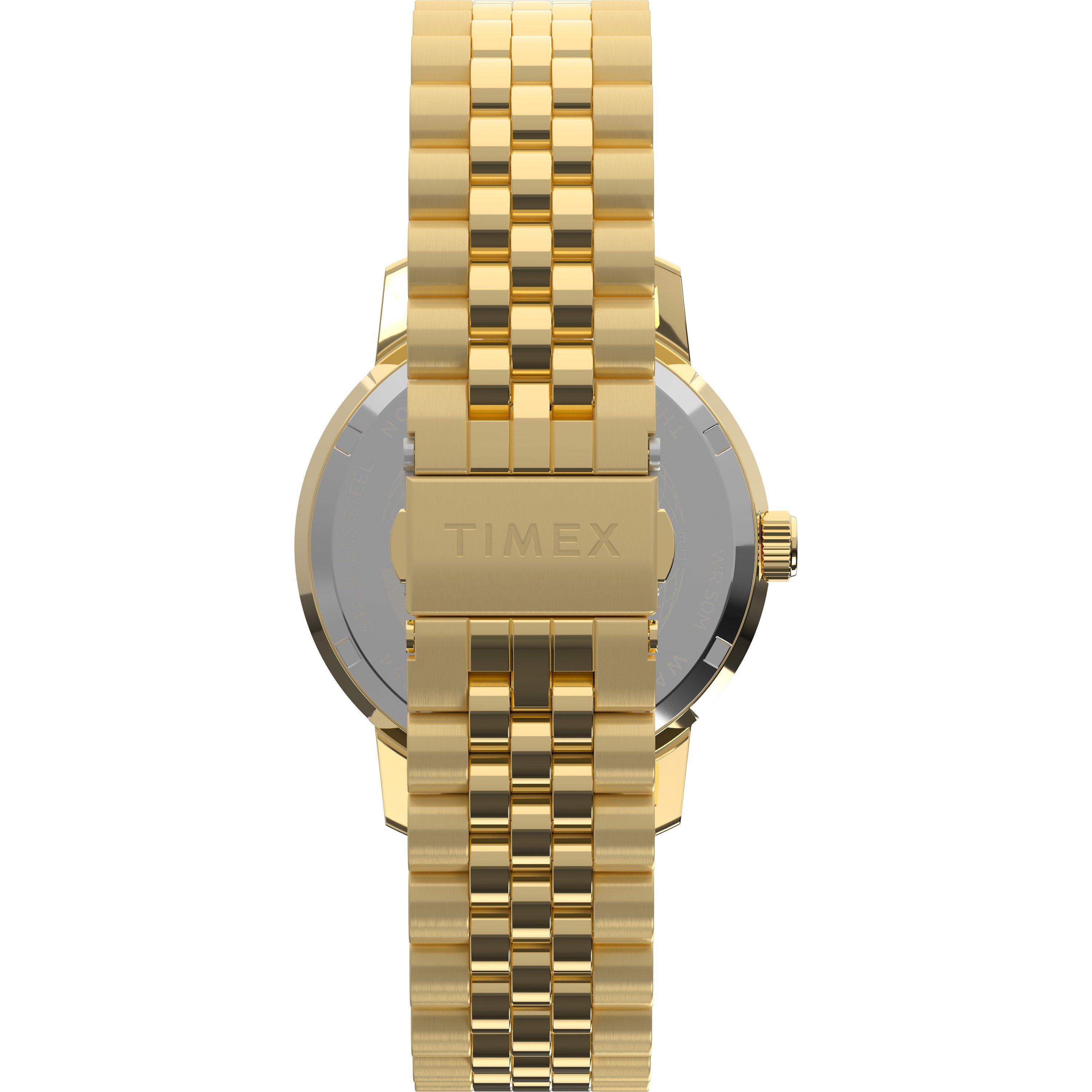 Black/Gold-Tone - Timex - Men's Marlin Analogue Quartz Watch - 4