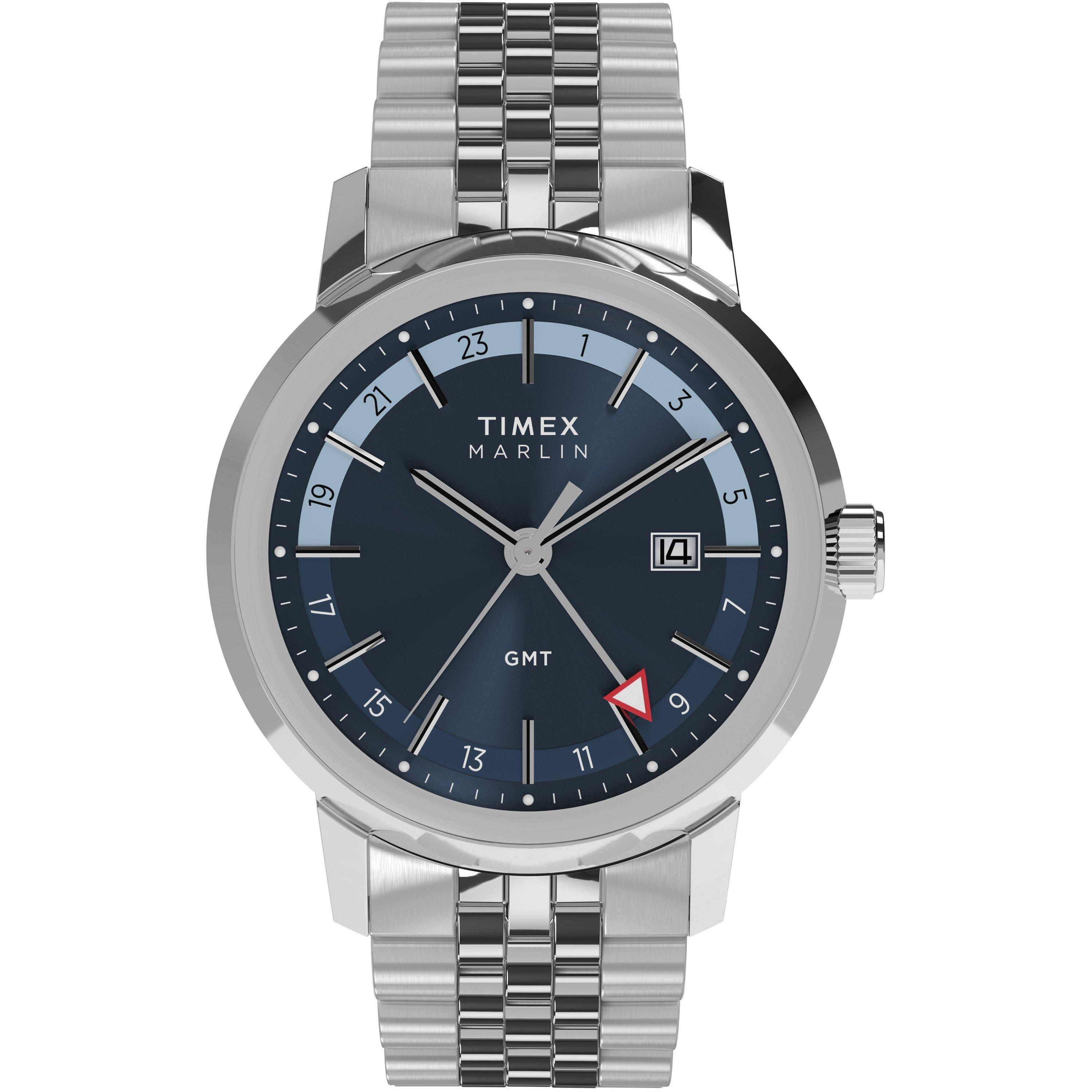 Blue/Silver - Timex - Men's Marlin Analogue Quartz Watch - 1
