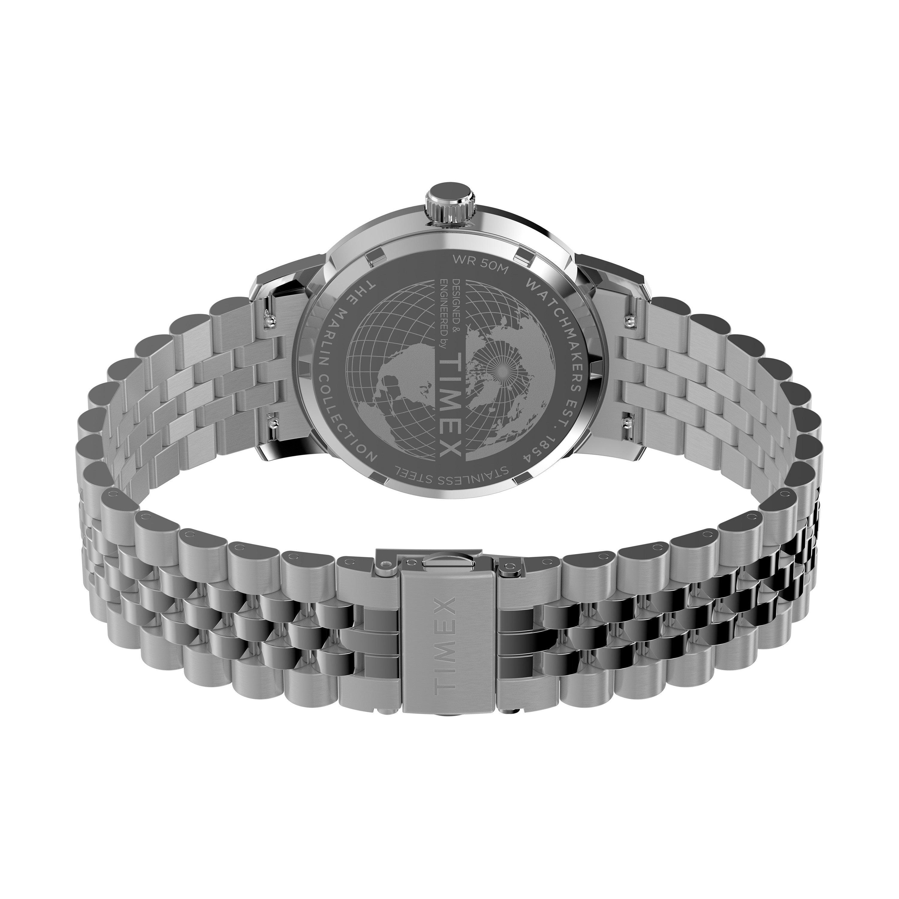 Blauw/Zilver - Timex - Men's Marlin Analogue Quartz Watch - 3