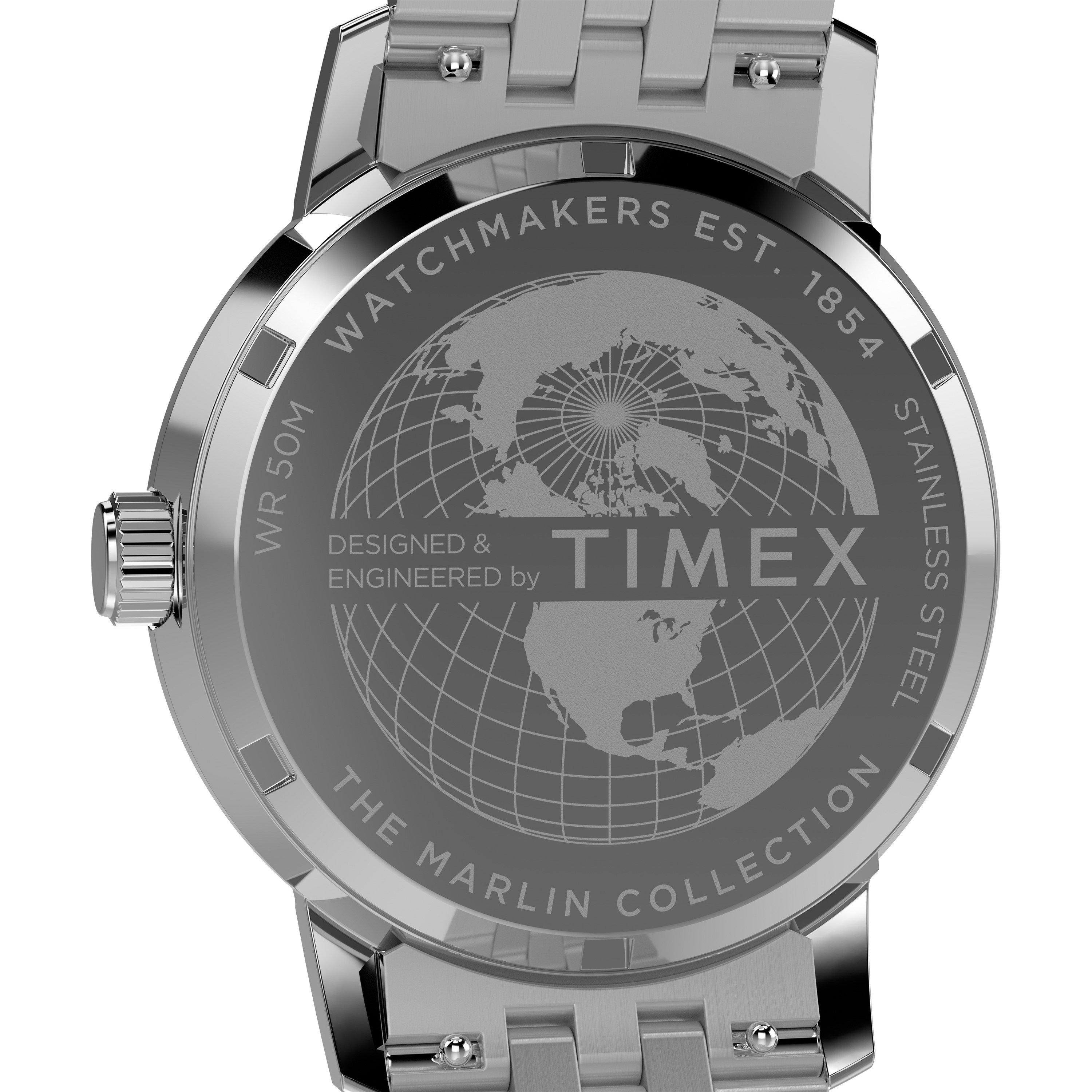 Blauw/Zilver - Timex - Men's Marlin Analogue Quartz Watch - 5