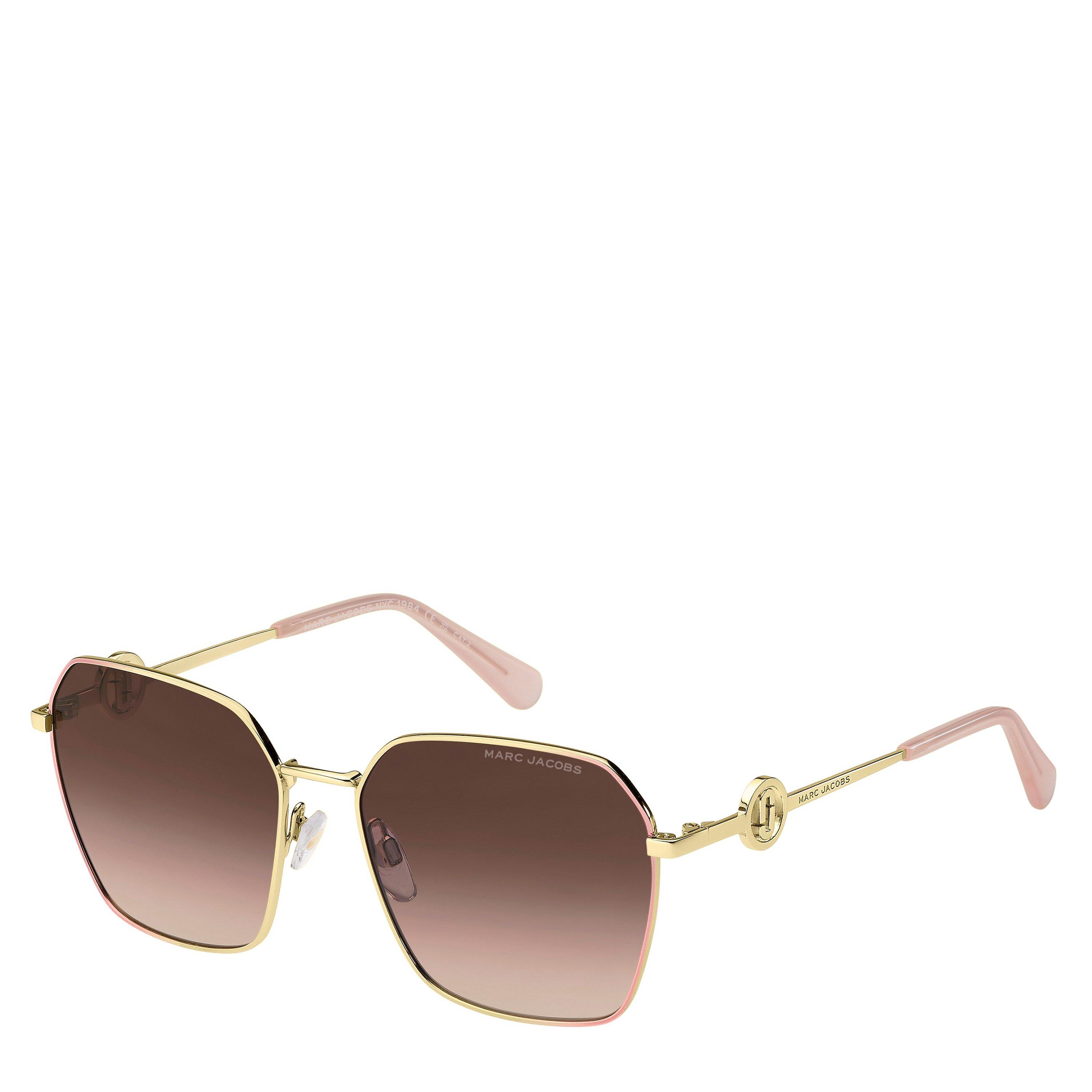 Marc Jacobs Women's Square Sunglasses - Gold Pink