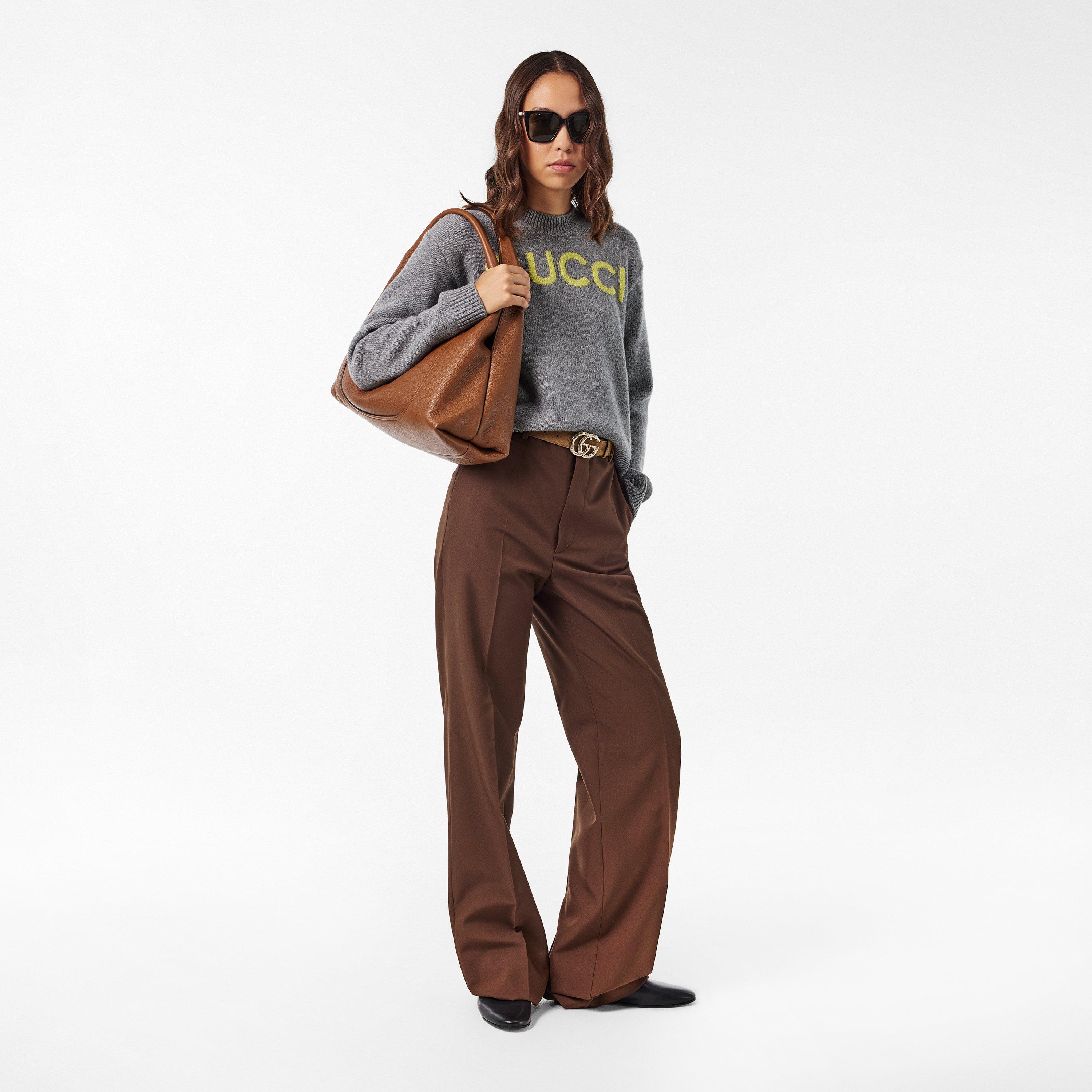 Black/Grey - Gucci - Women's Square Sunglasses - 6