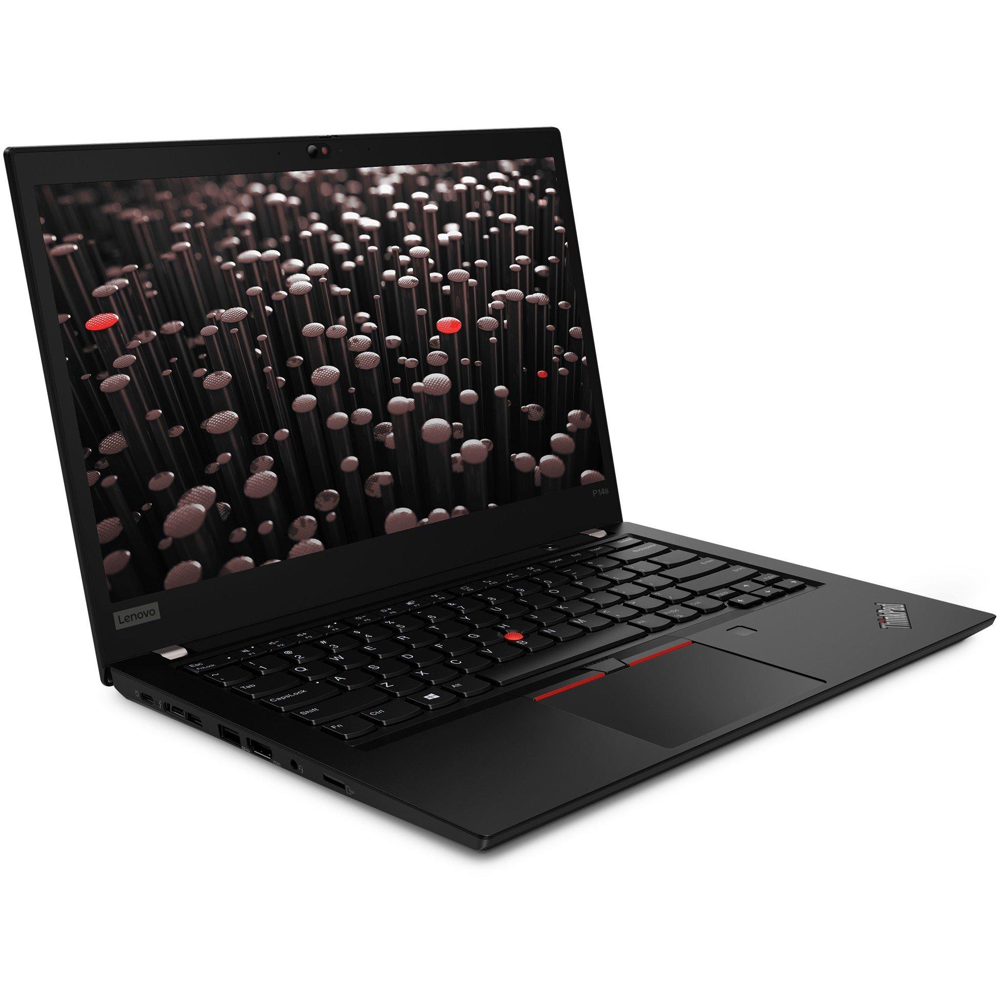 Black - Lenovo - Refurbished Lenovo ThinkPad P14s Gen 1 14 Inch Laptop - Intel Core i5-10310U - 2