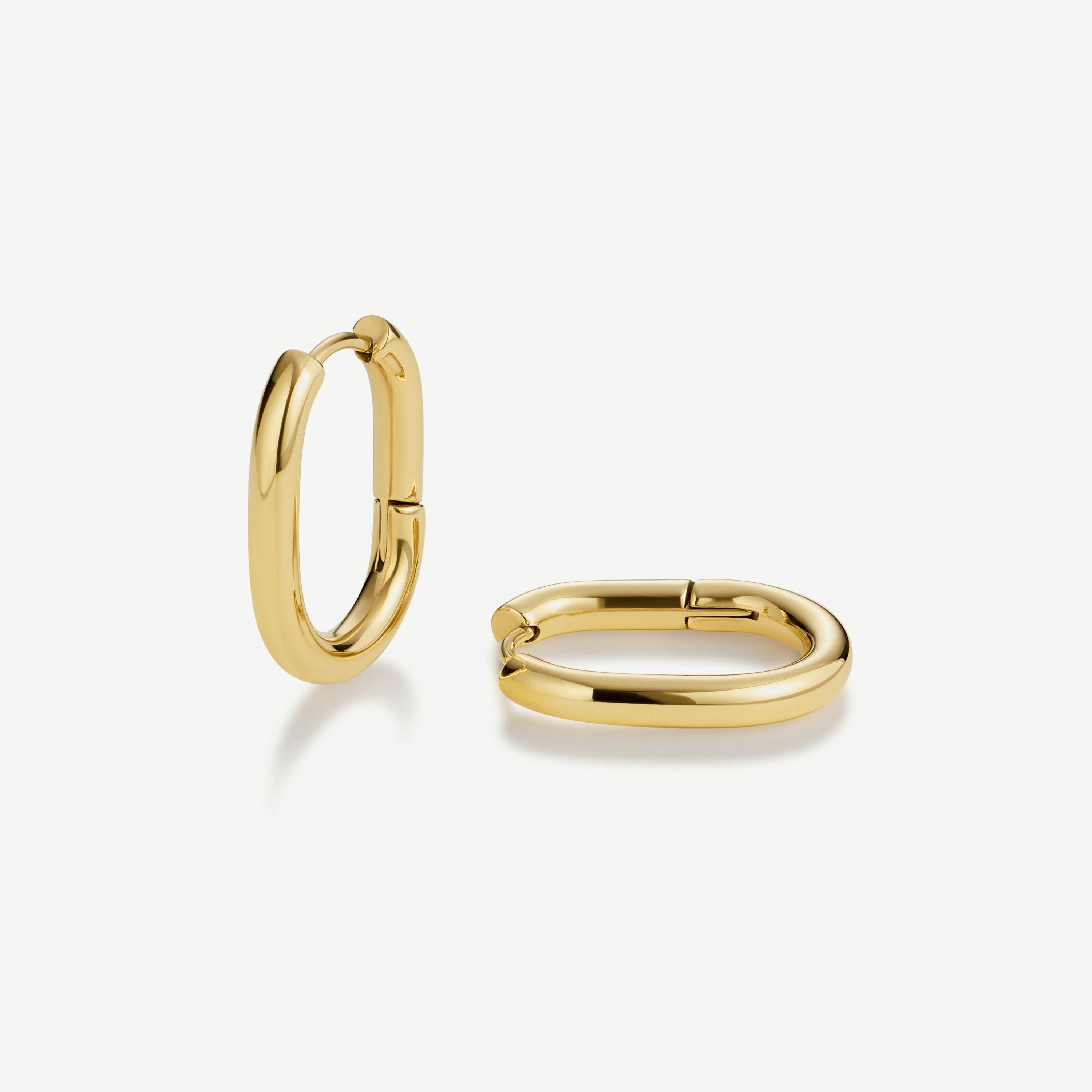 D.louise Women's Oval Hoops - Gold