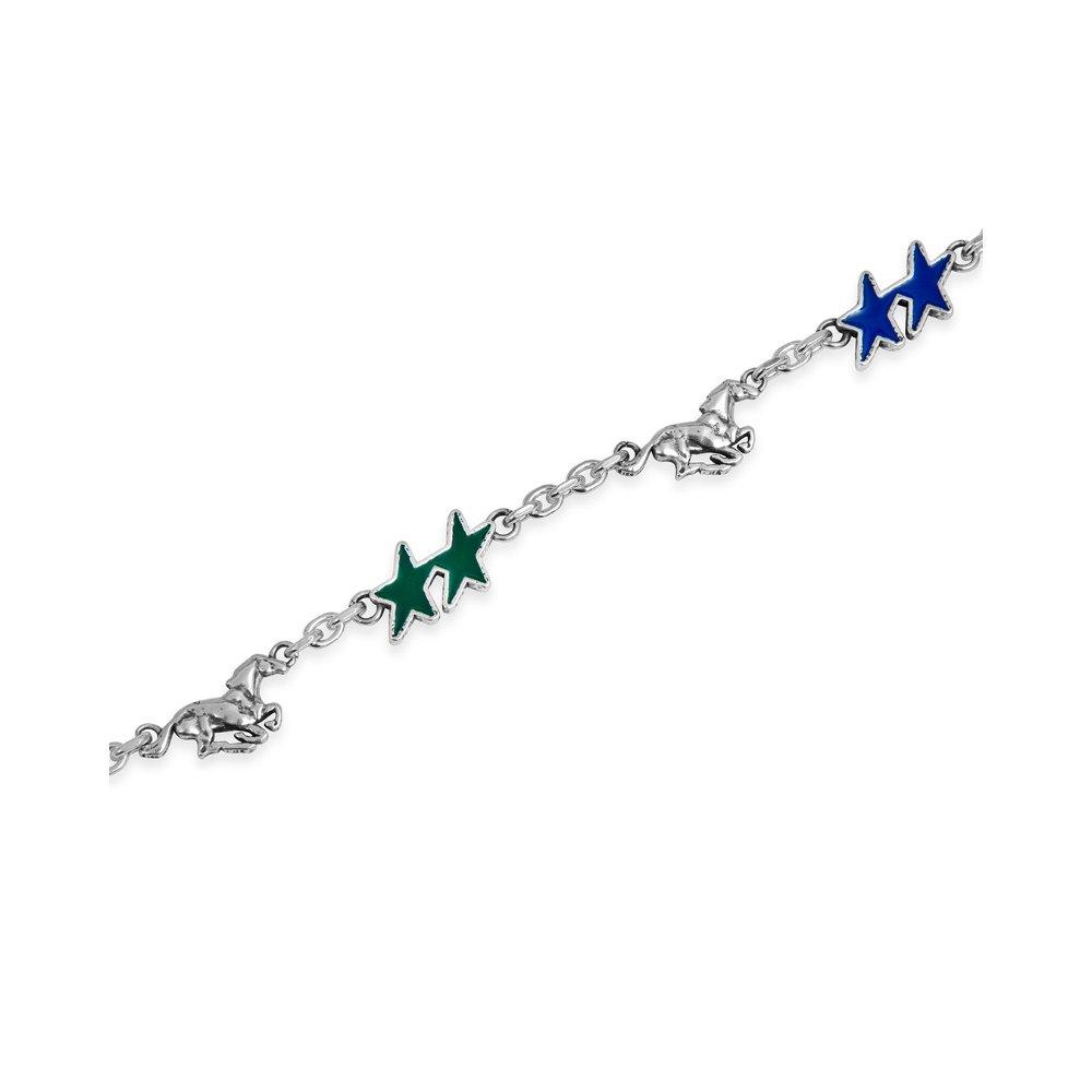 Silver - TWOJEYS - Men's Icon Star Horse Chain Bracelets - 2