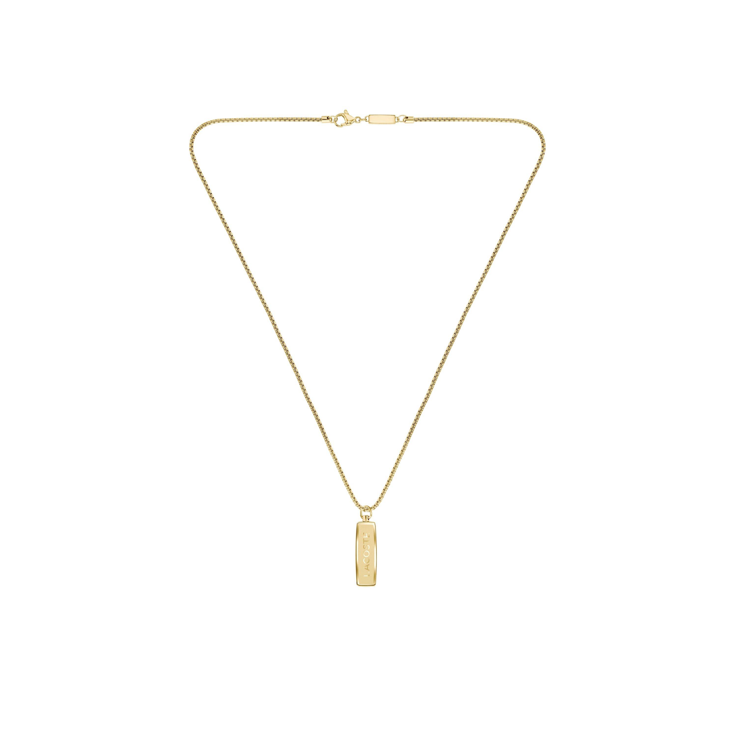 Gold - Lacoste - Lacoste Mens District Reversible Pendant Necklace - 2