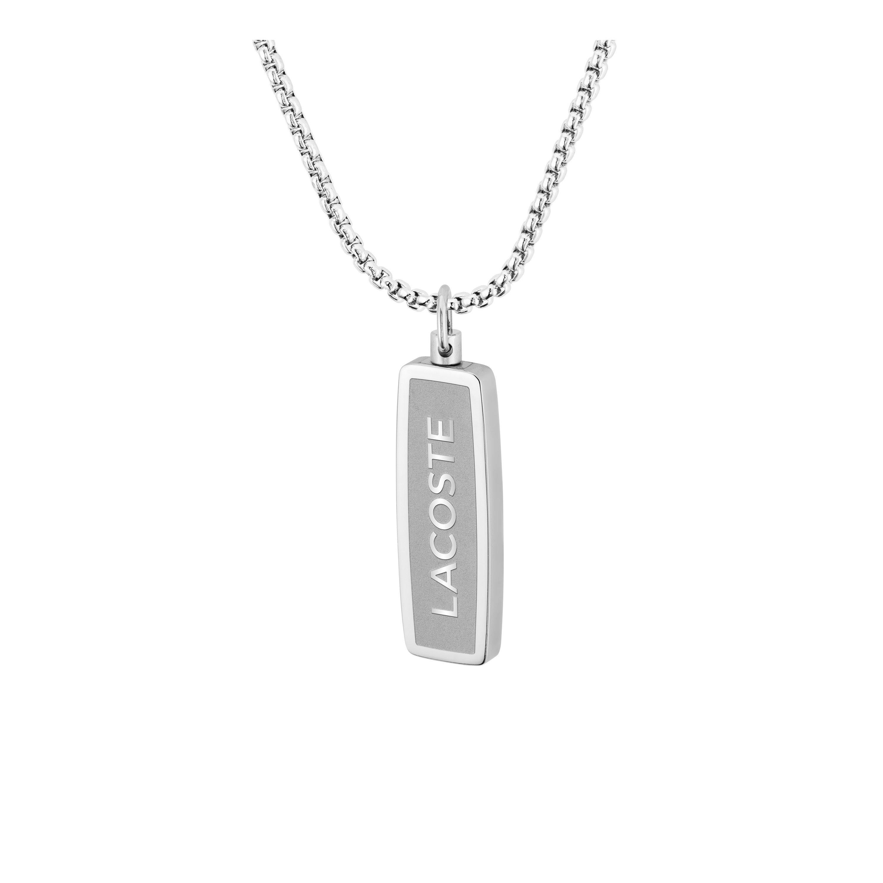 Silver - Lacoste - Mens District Reversible Pendant Necklace - 2
