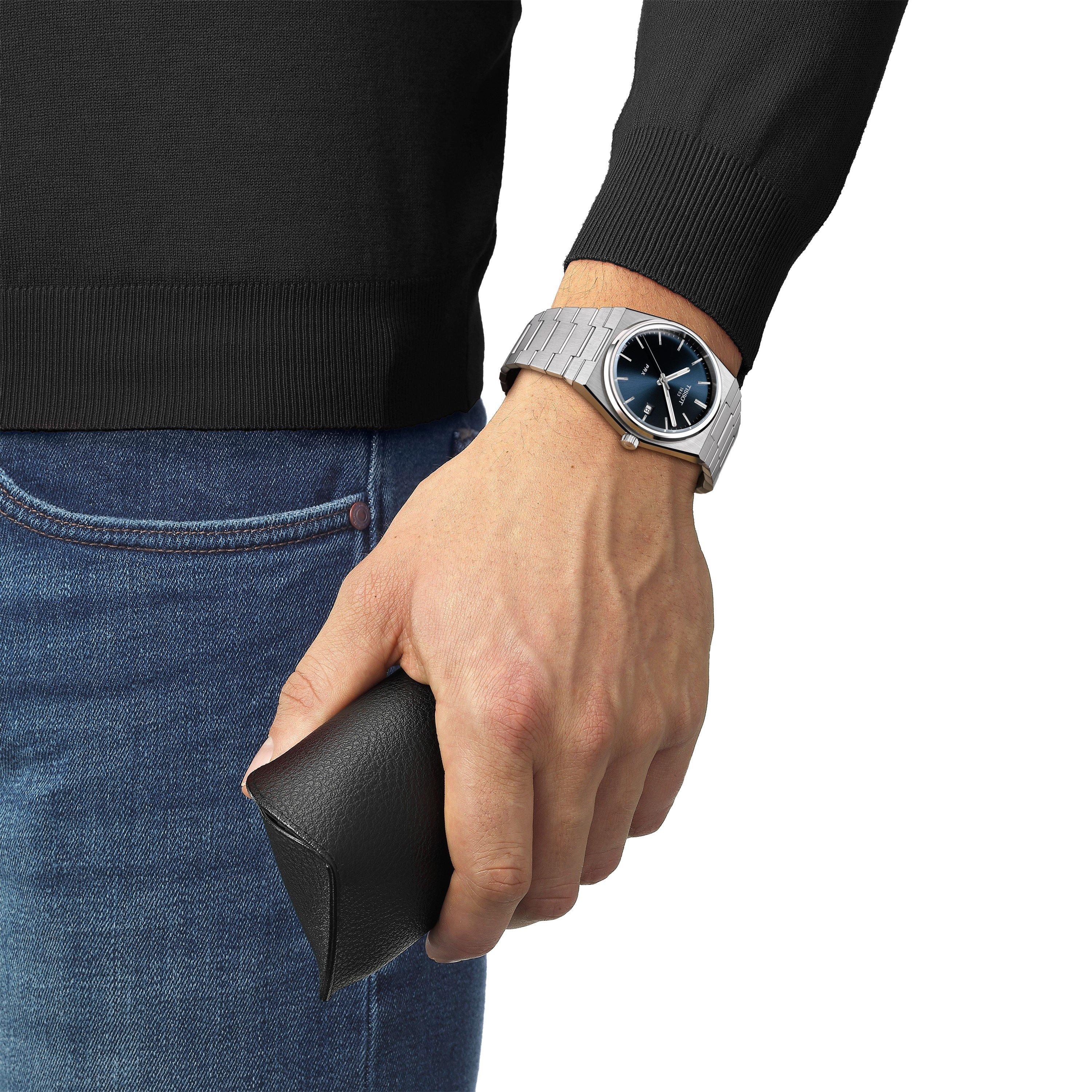 Blue/Steel - Tissot - Mens PRX Quartz Analogue Watch - 2