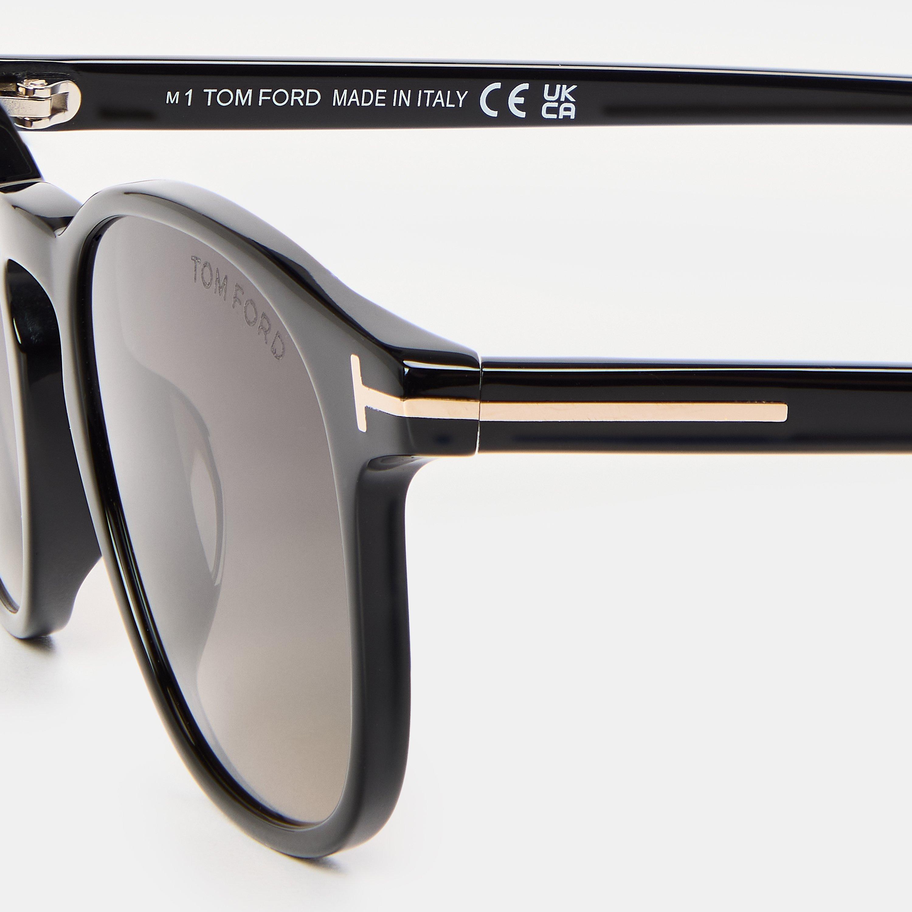 Shiny black - Tom Ford - Men's Holt Round Sunglasses - 4