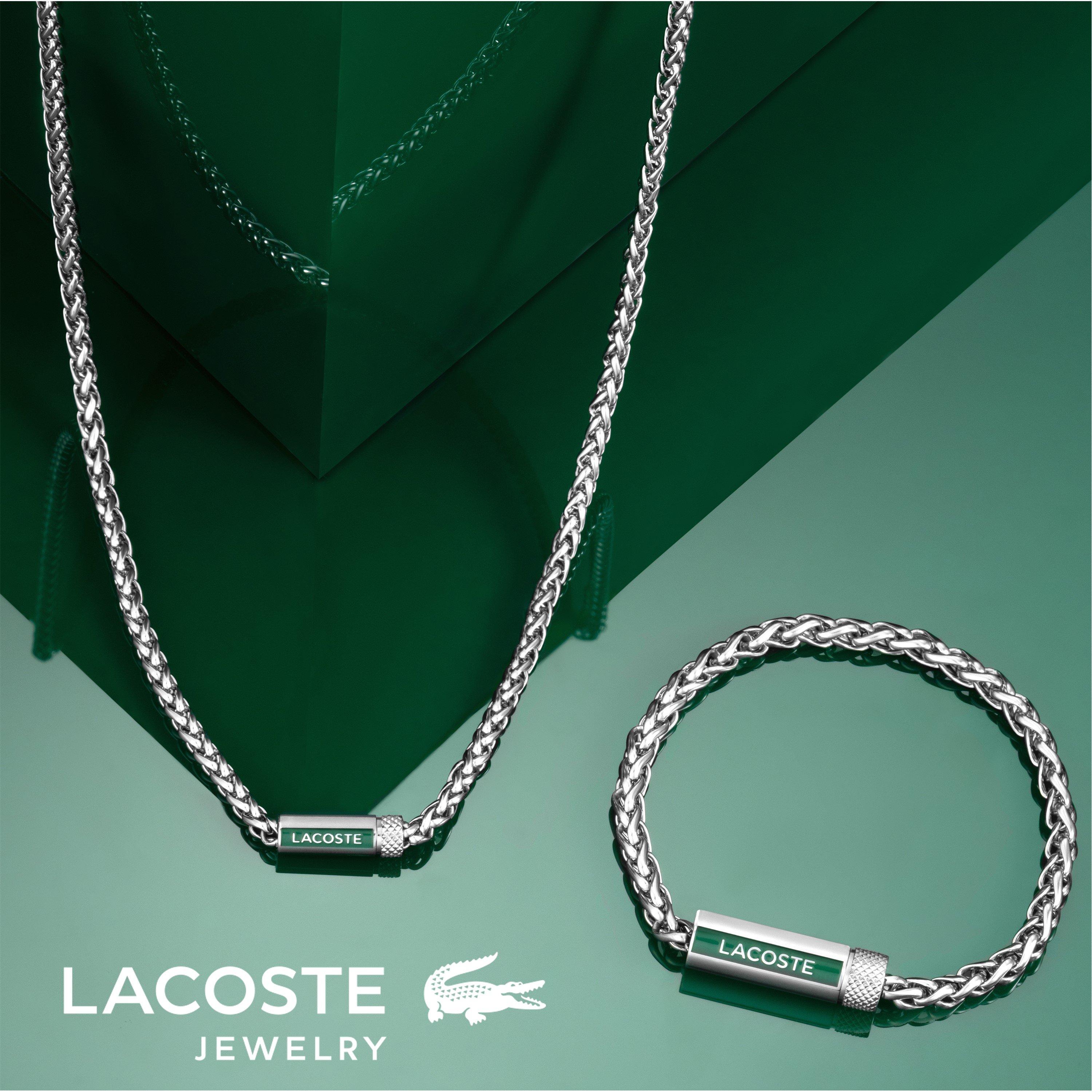 Silver - Lacoste - Lacoste Mens Spelt Stainless Steel Necklace - 3