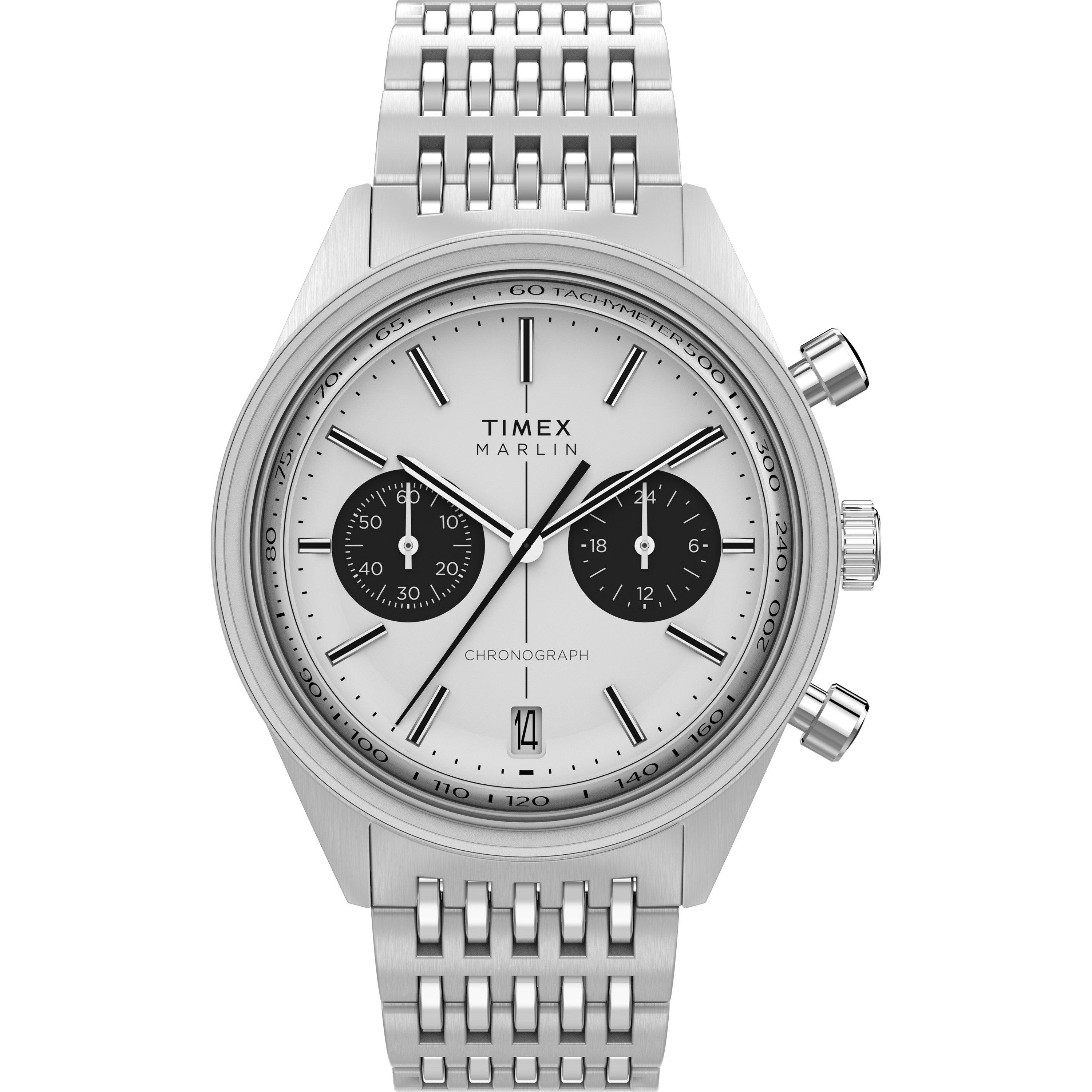 Timex Men's Marlin Analogue Quartz Watch - Silver Tone