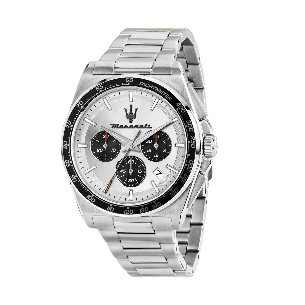 Maserati Men's Velocita Water Resistant Analogue Quartz Watch - Silver