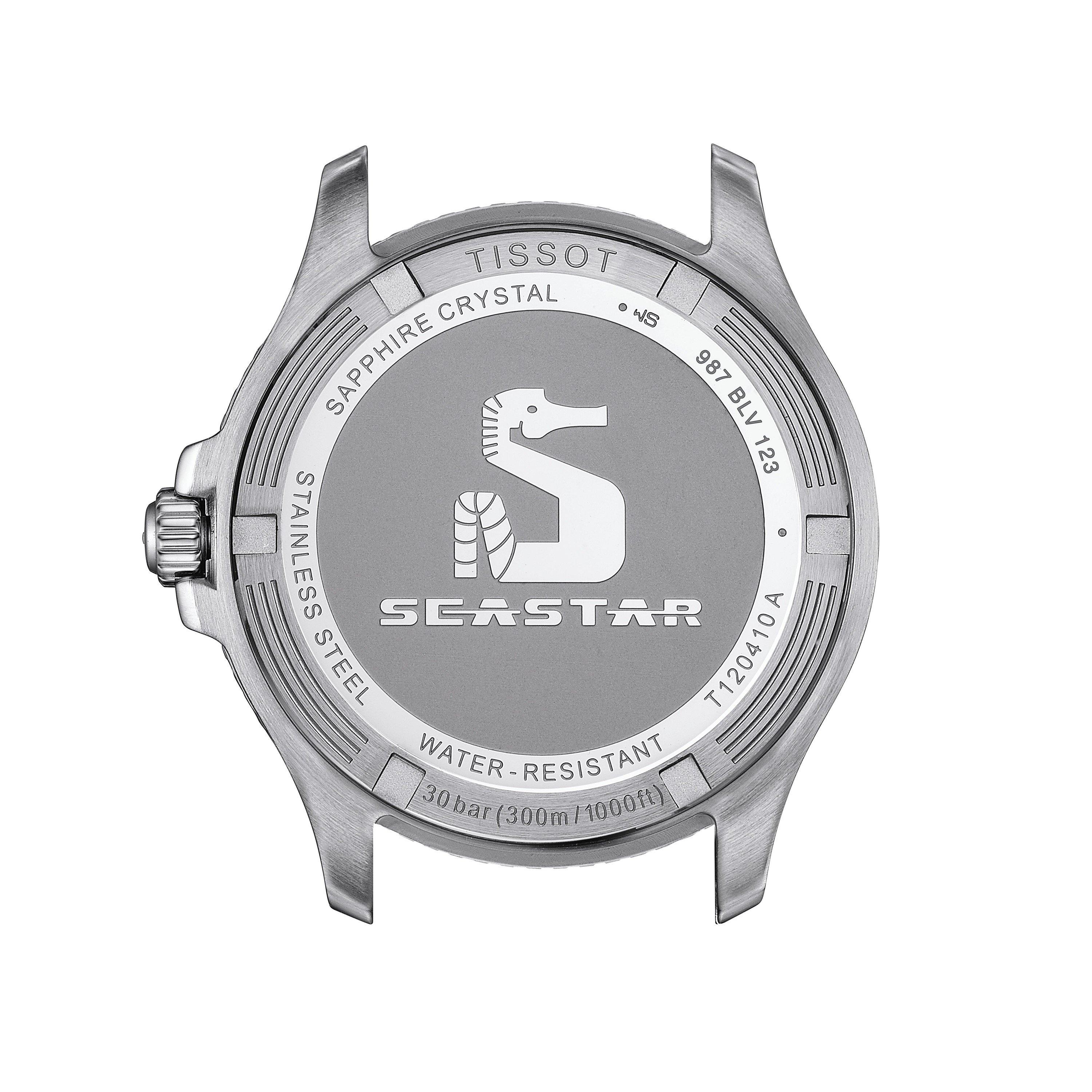 Black/Steel - Tissot - Men's Seastar Quartz Analogue Watch - 4