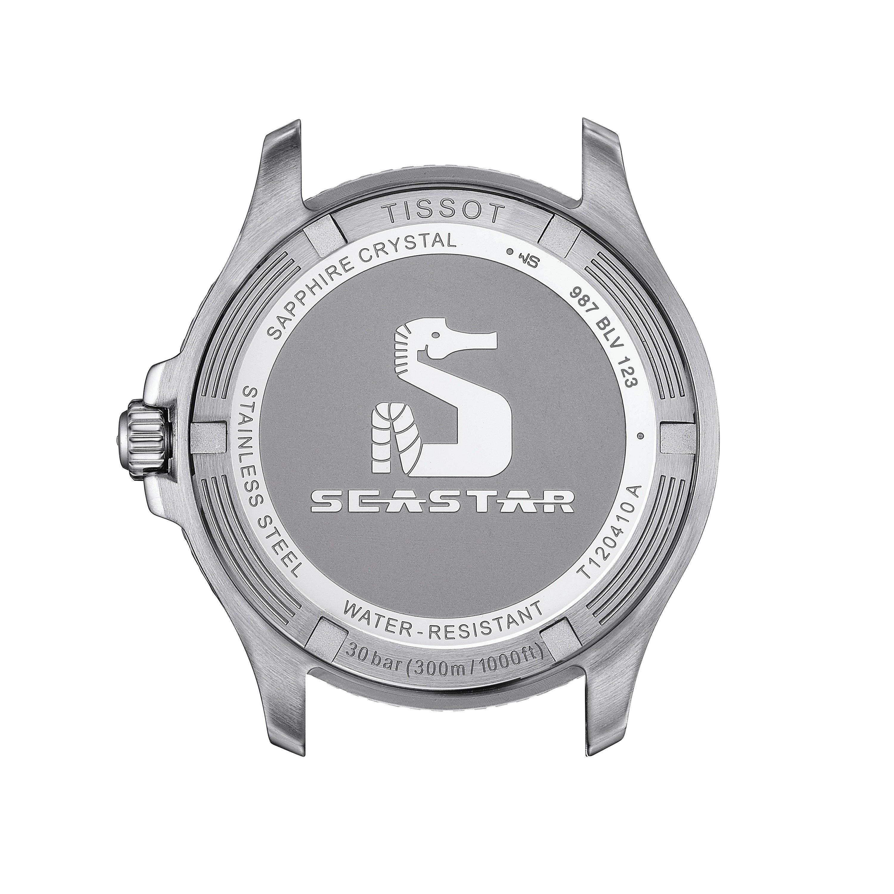Black/Steel - Tissot - Men's Seastar Quartz Analogue Watch - 3