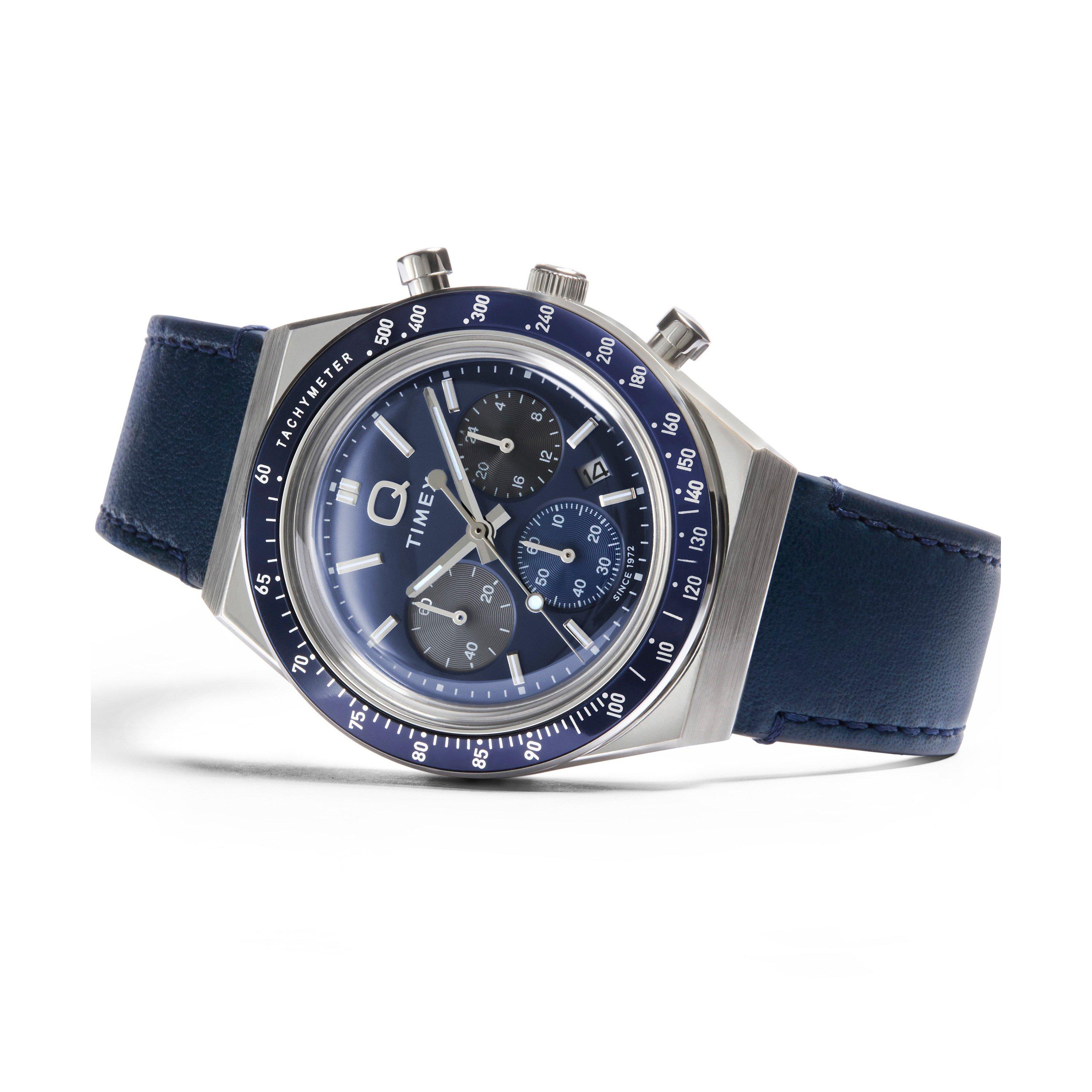 Blue/Silver - Timex - Men's Water Resistant Analogue Quartz Watch - 3