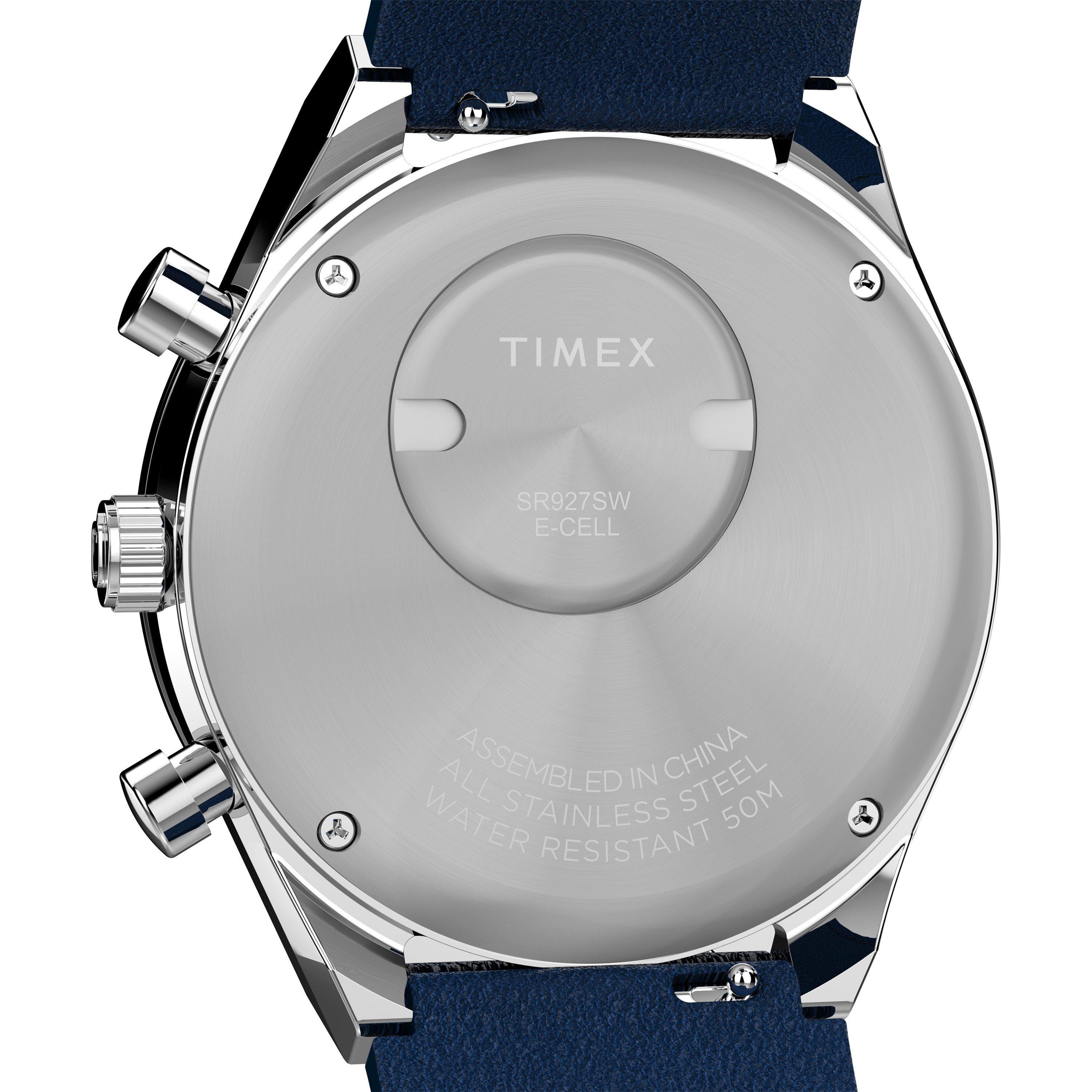 Blue/Silver - Timex - Men's Water Resistant Analogue Quartz Watch - 7
