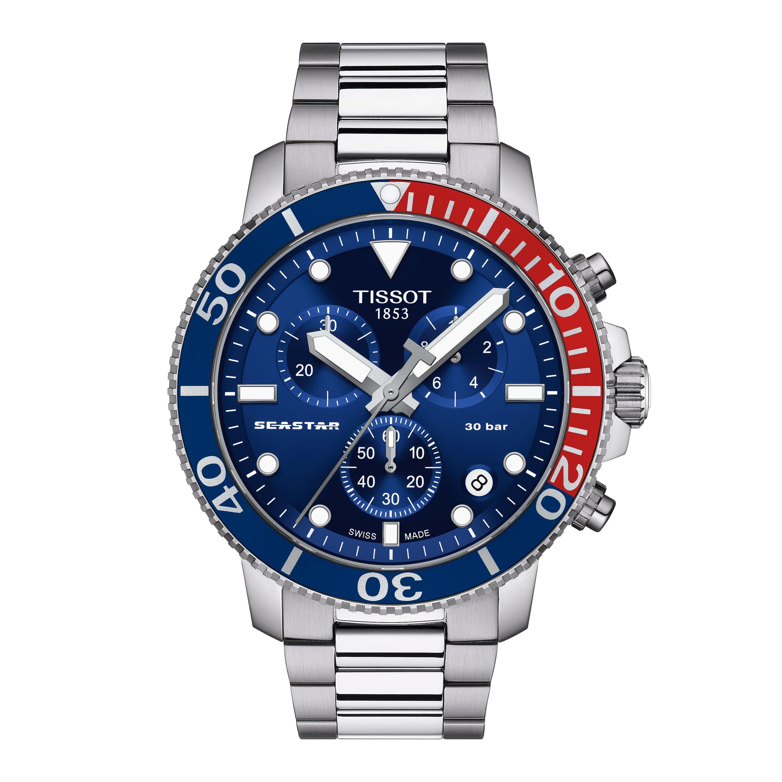 Blue/Steel - Tissot - Seastar Chrono Watch - 1